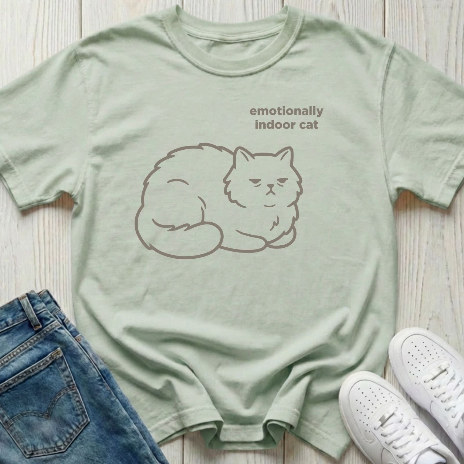 Emotionally Indoor Cat T-shirt