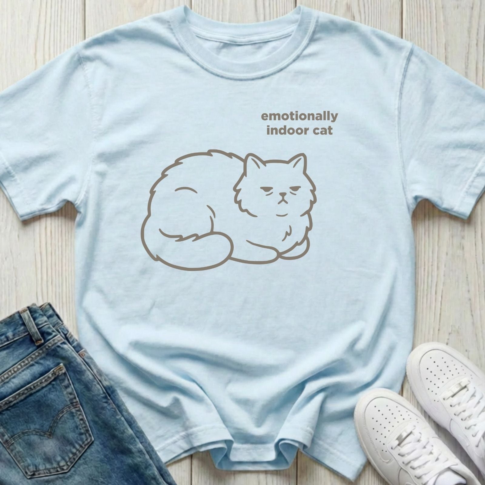 Emotionally Indoor Cat T-shirt