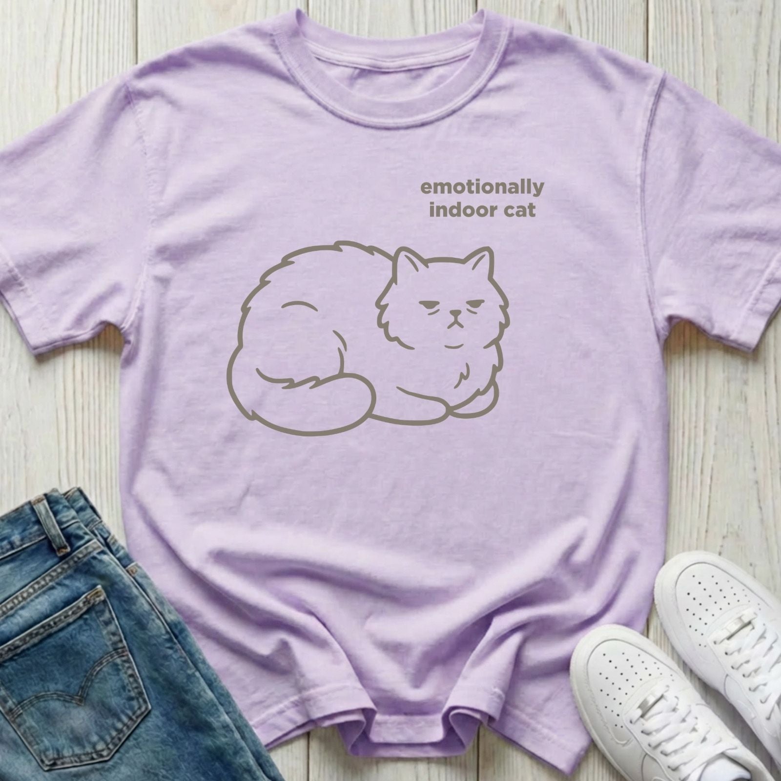 Emotionally Indoor Cat T-shirt