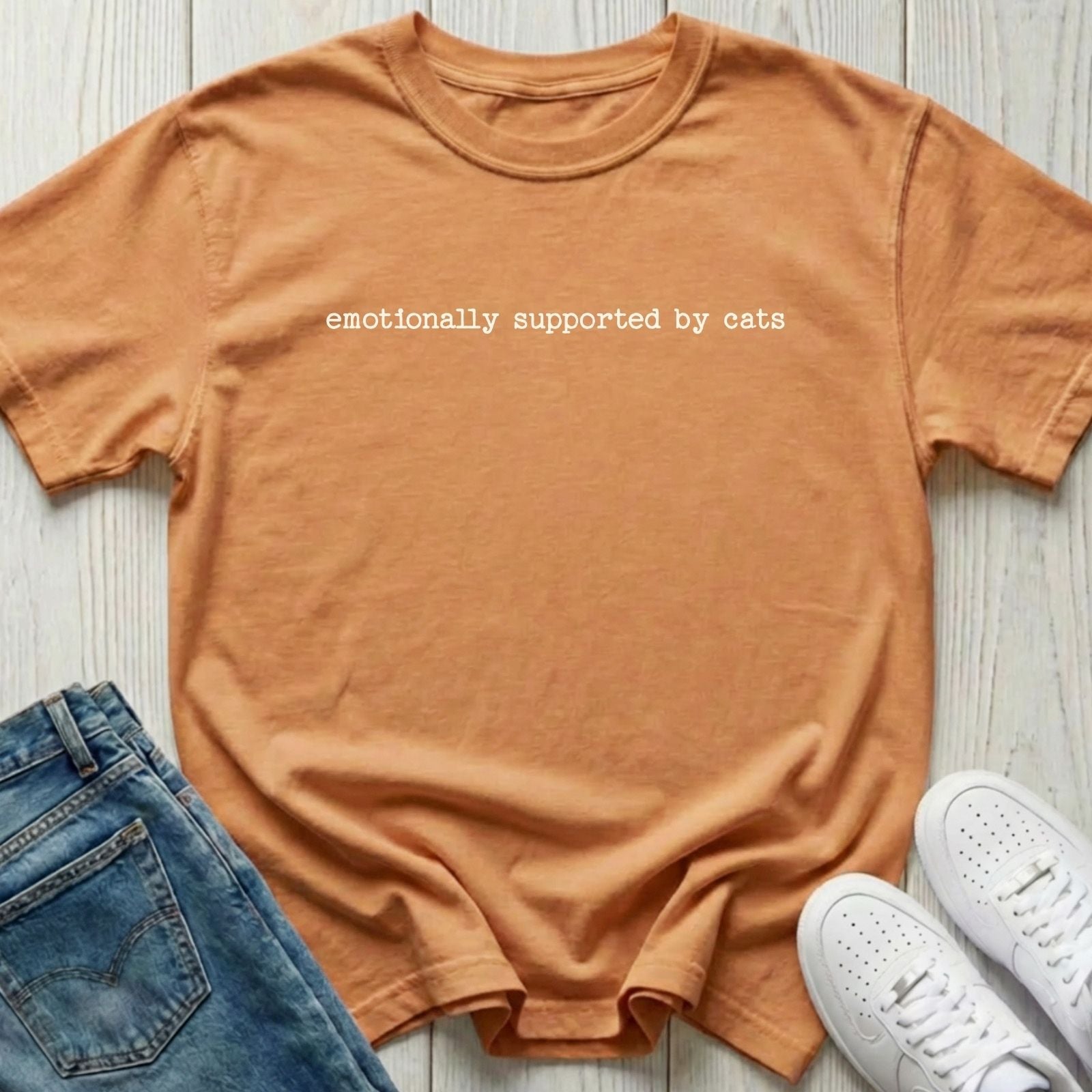 Emotionally Supported by Cats T-shirt