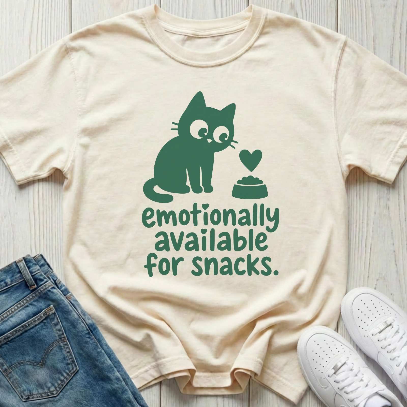 Emotionally Available for Snacks T-shirt