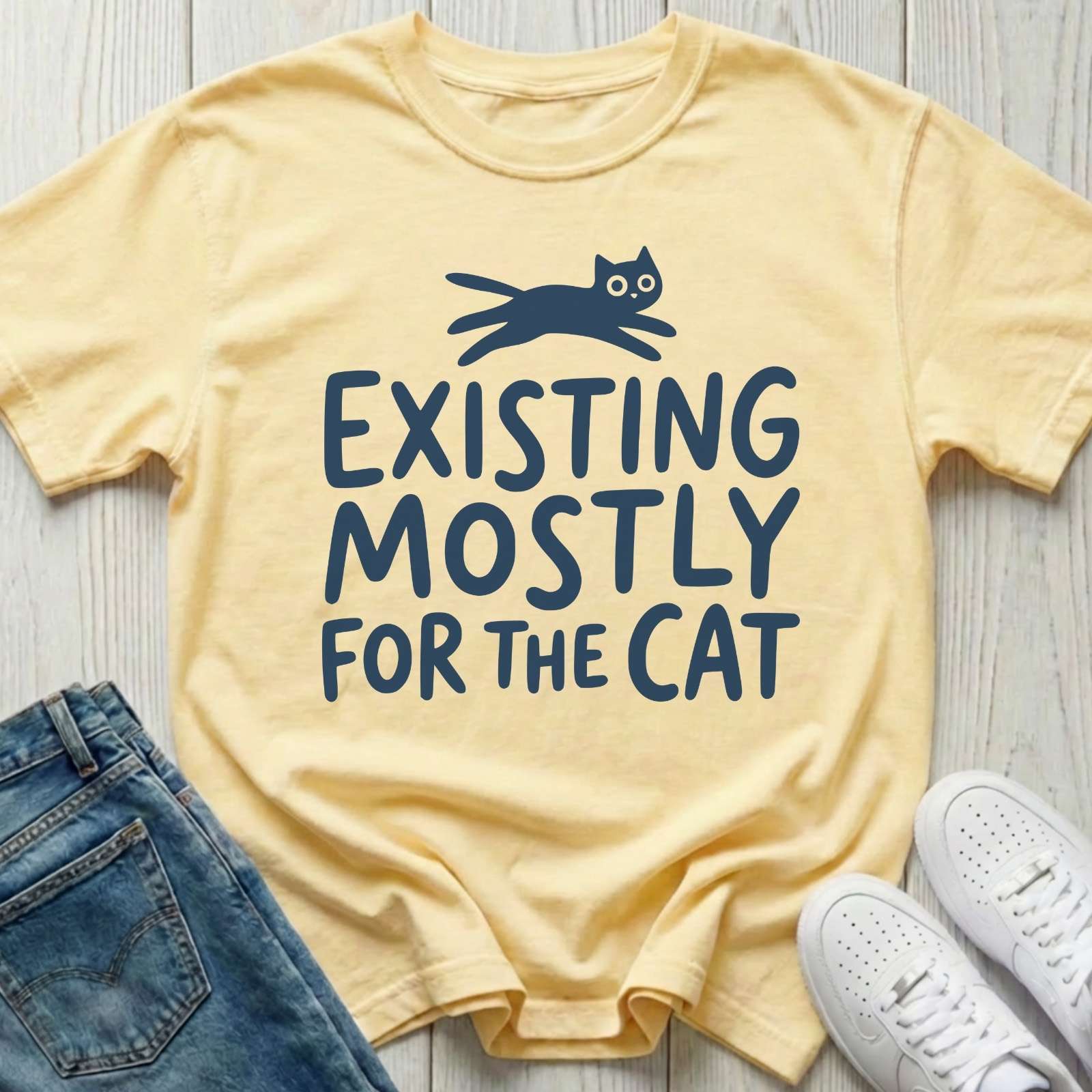 Existing Mostly for the Cat T-shirt