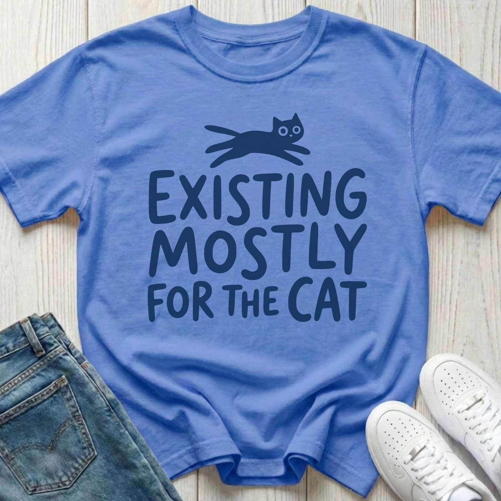 Existing Mostly for the Cat T-shirt