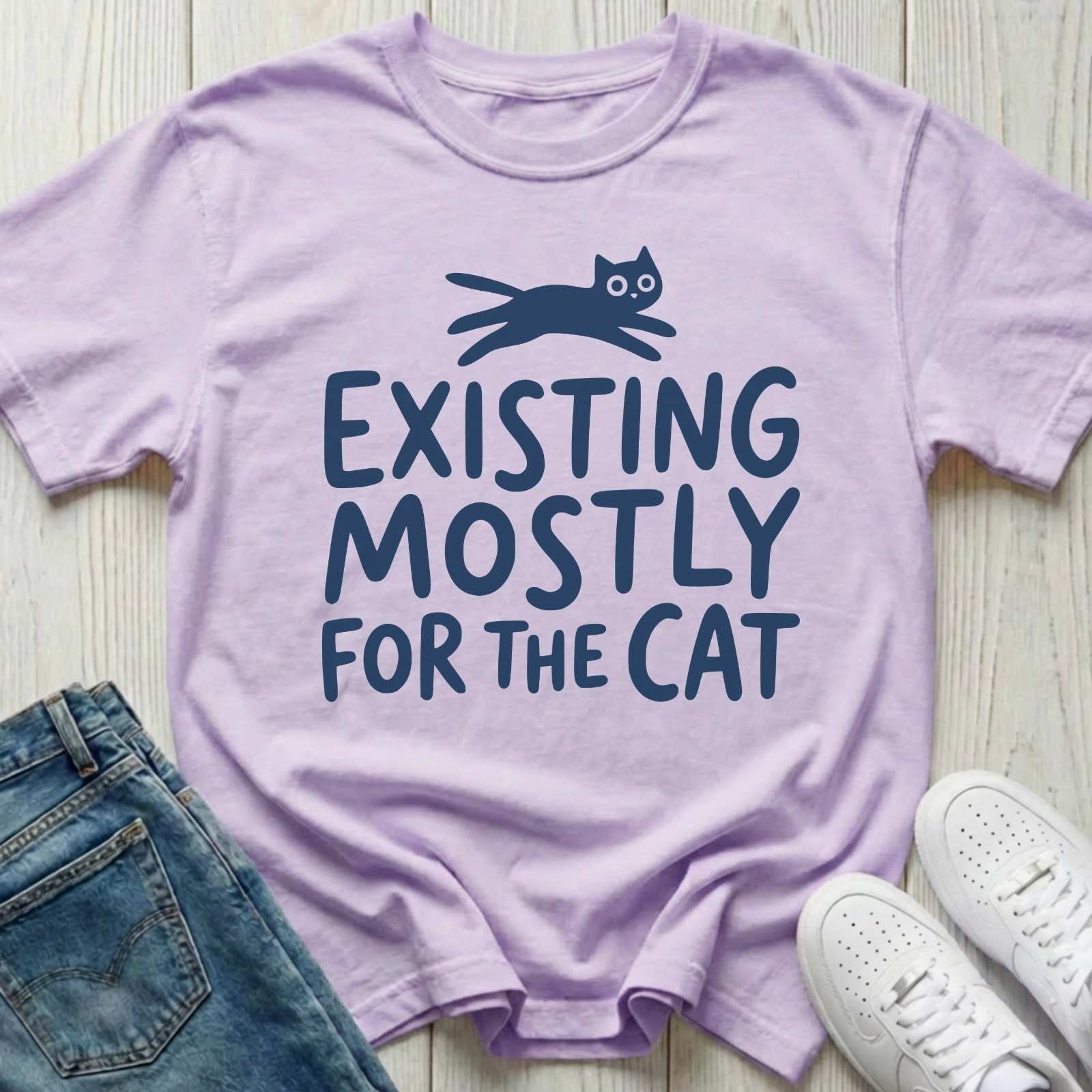 Existing Mostly for the Cat T-shirt