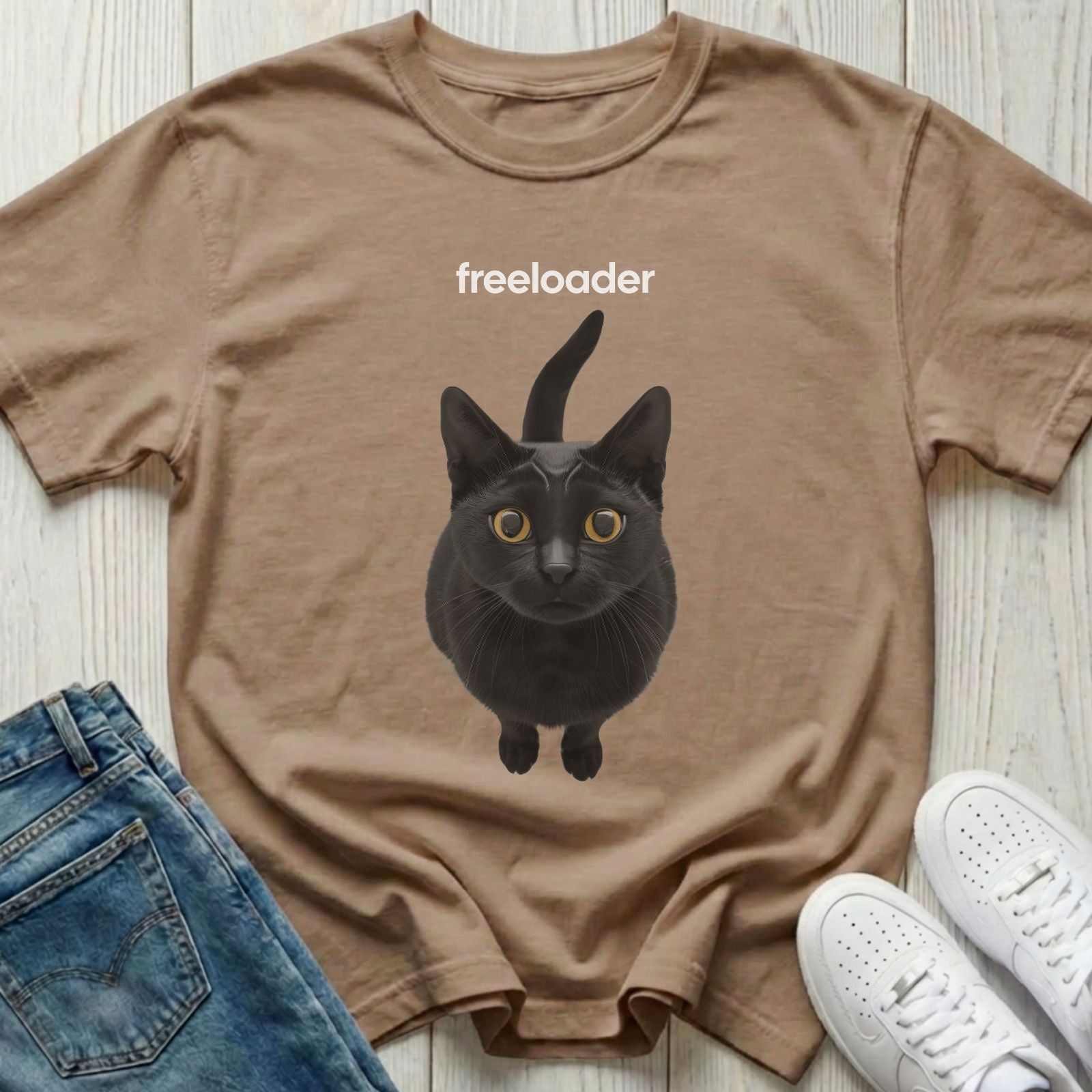 Freeloader Cat T-shirt