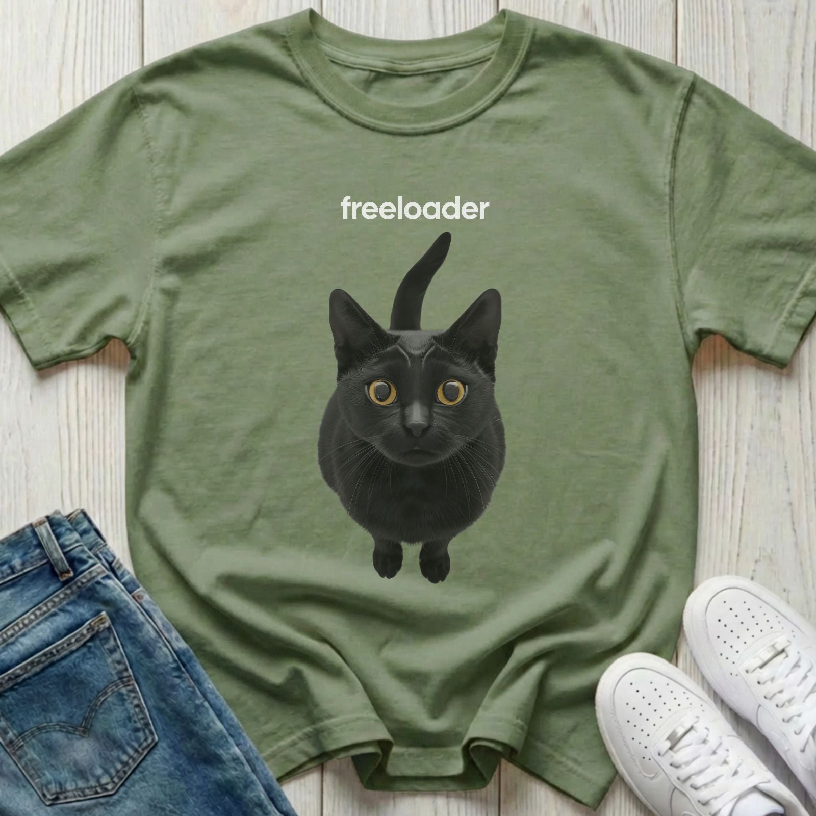 Freeloader Cat T-shirt