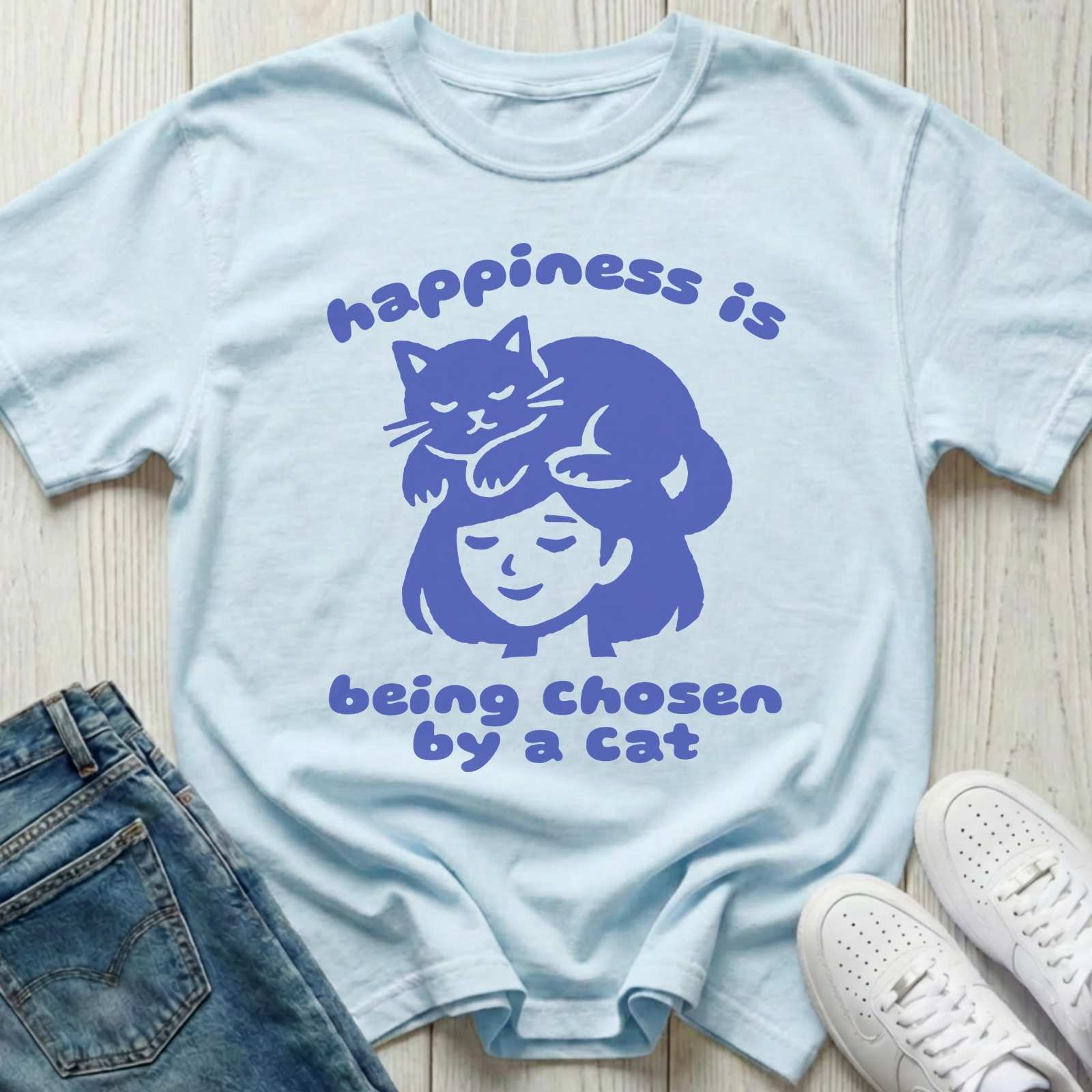 Happiness Is Being Chosen by a Cat T-shirt