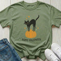 Happy Halloween Black Cat T-shirt