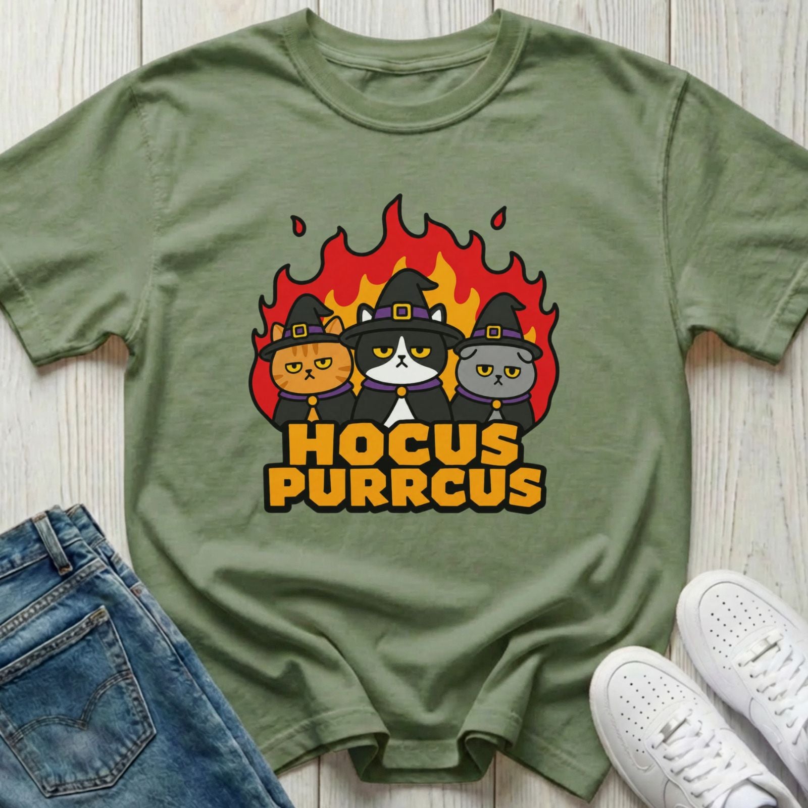 Hocus Purrcus Halloween T-shirt