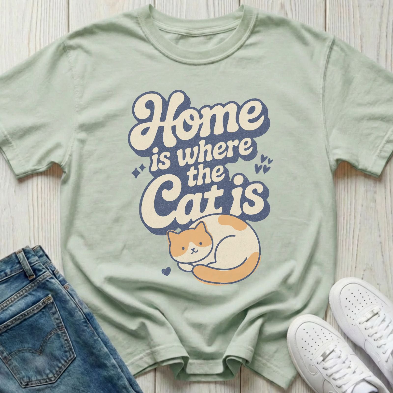 Home Is Where the Cat Is T-shirt