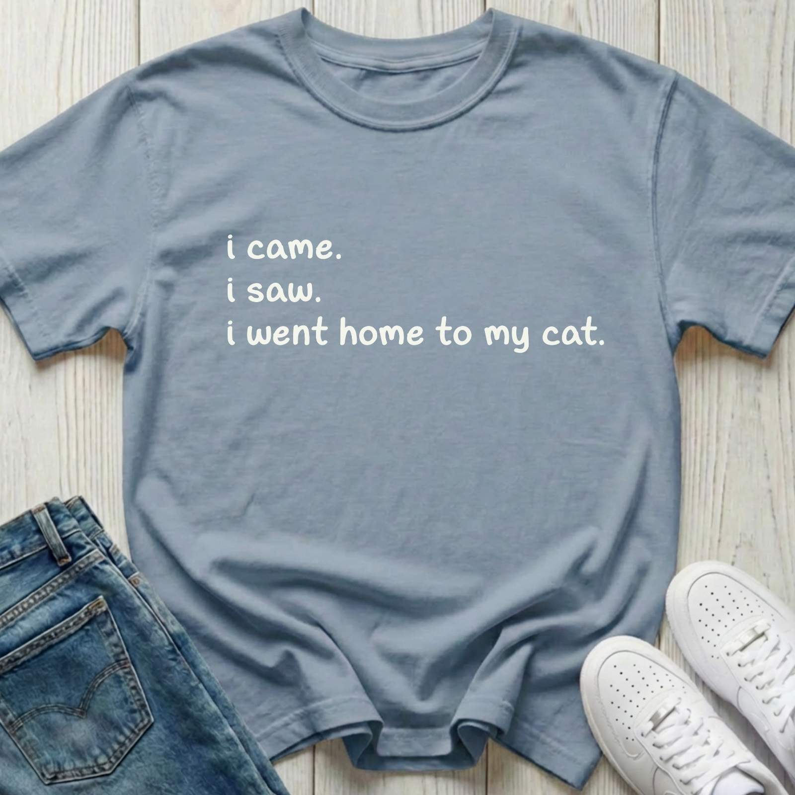 I Came I Saw I Went Home to My Cat T-shirt