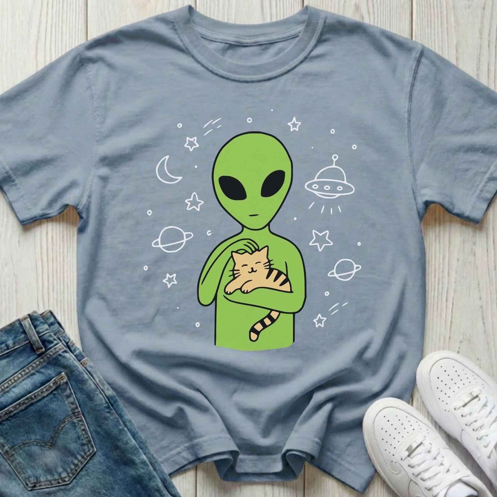 Interstellar Cat Person T-shirt