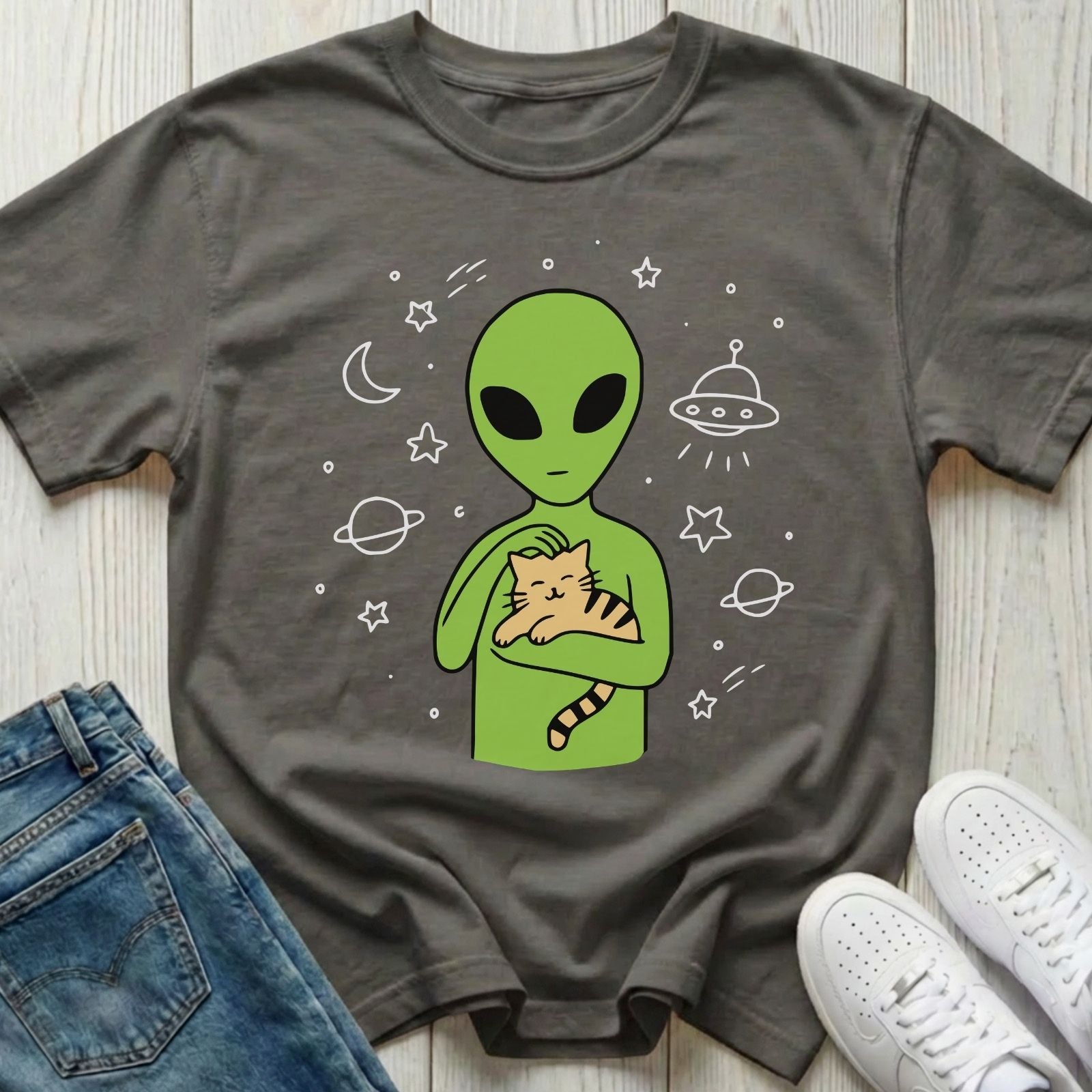 Interstellar Cat Person T-shirt