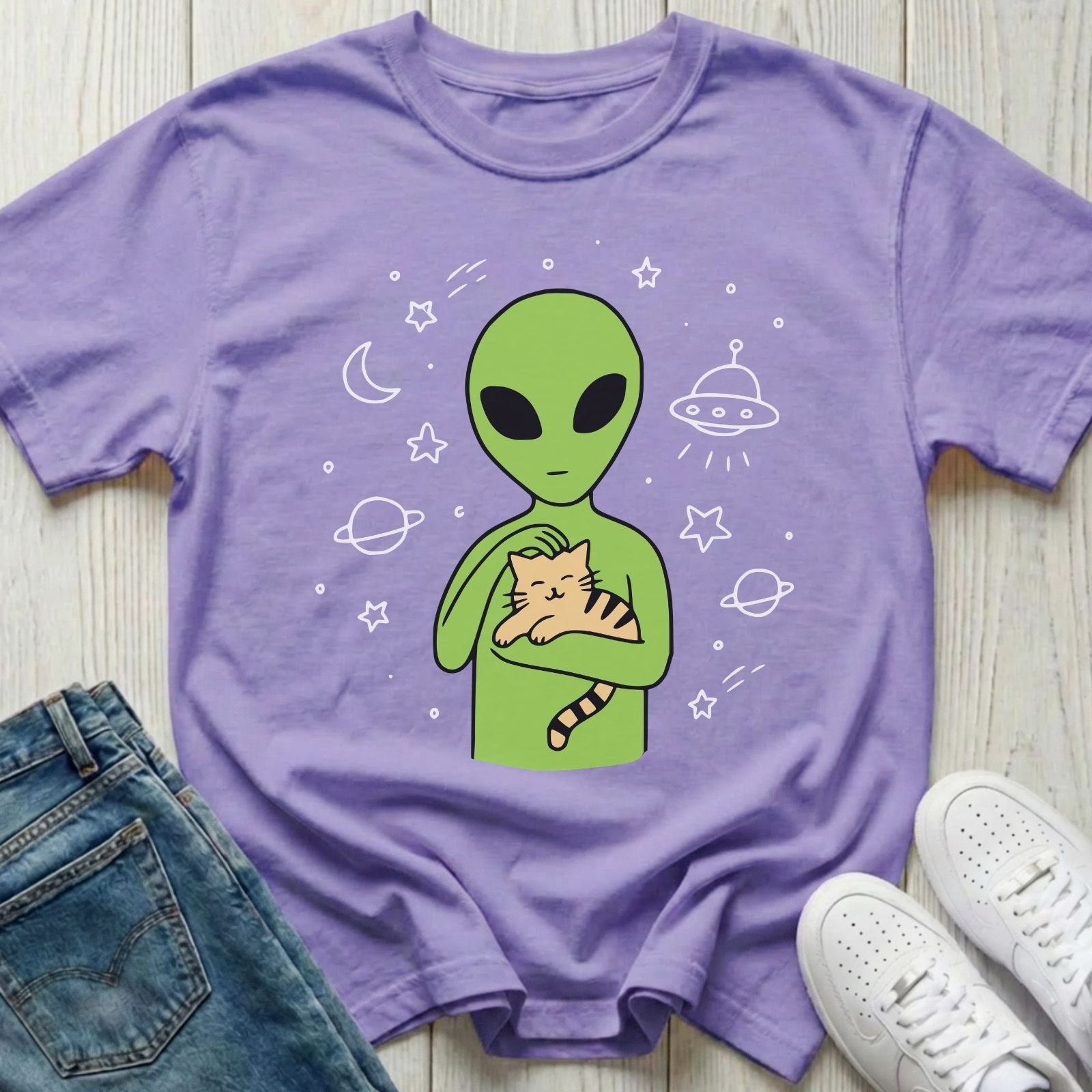 Interstellar Cat Person T-shirt