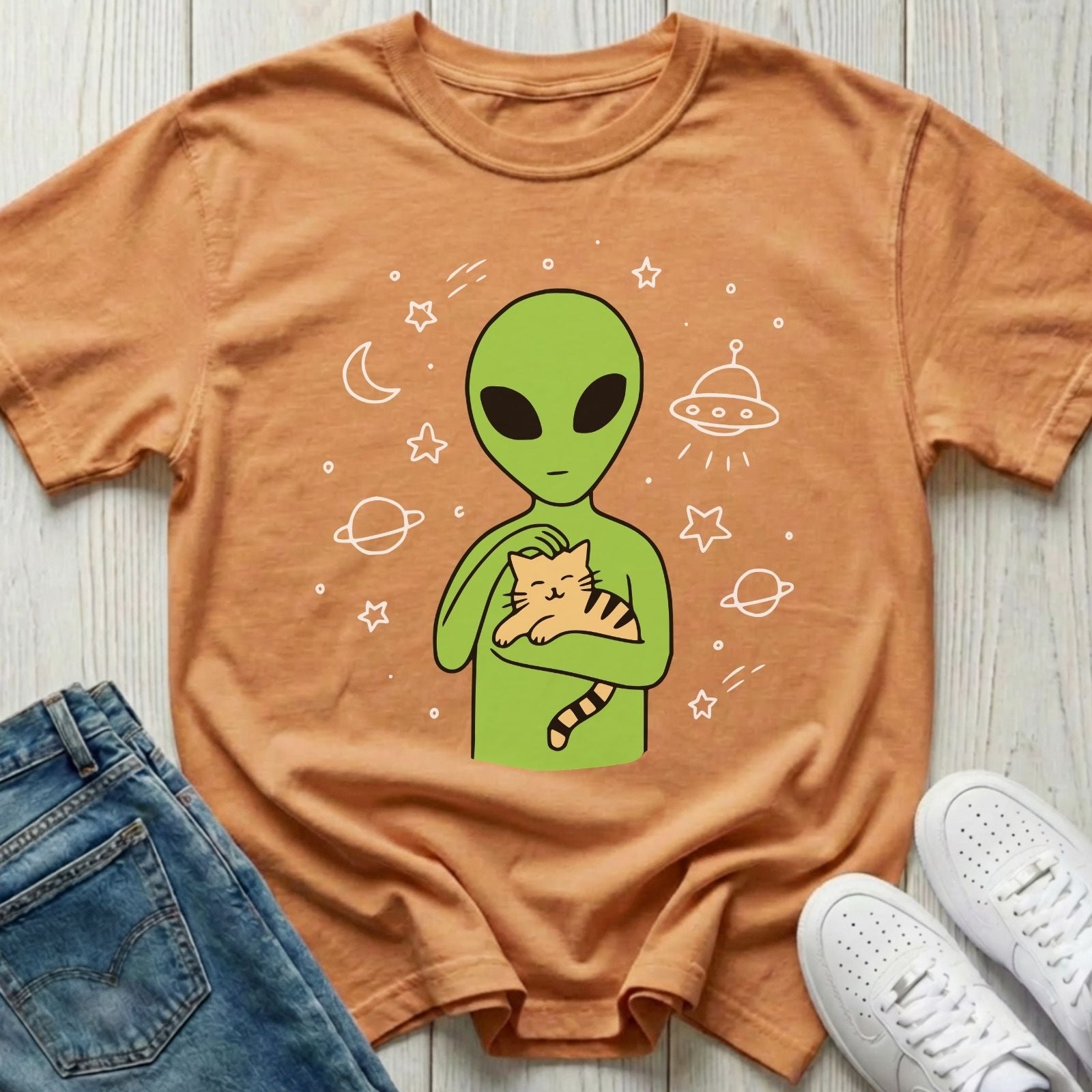 Interstellar Cat Person T-shirt