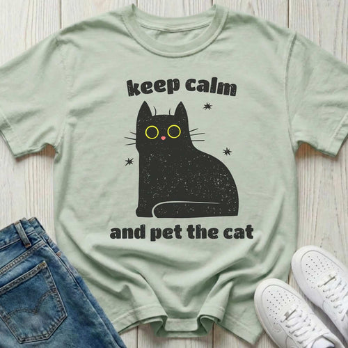 Keep Calm and Pet the Cat T-shirt