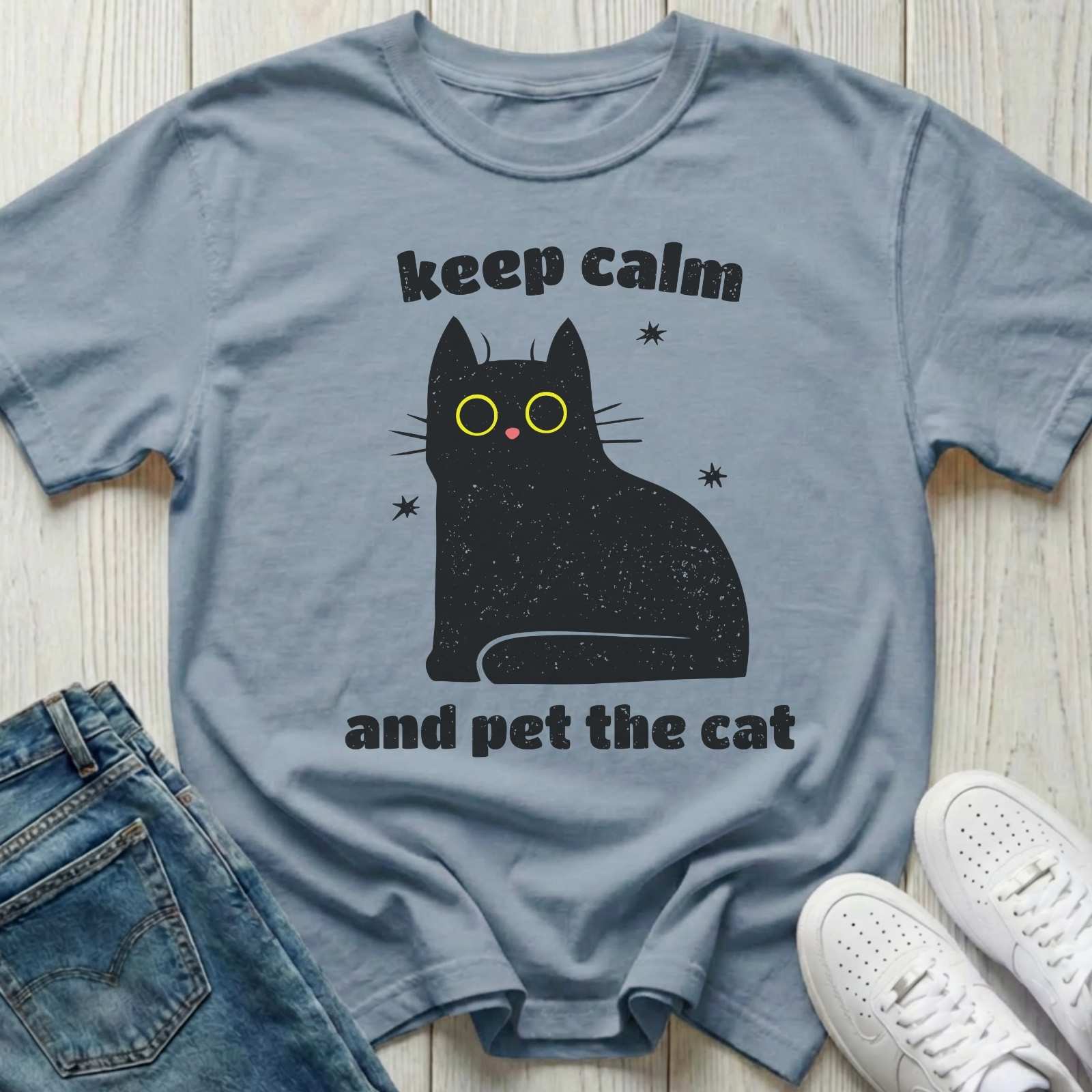 Keep Calm and Pet the Cat T-shirt