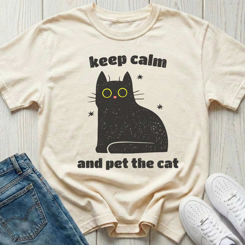 Keep Calm and Pet the Cat T-shirt