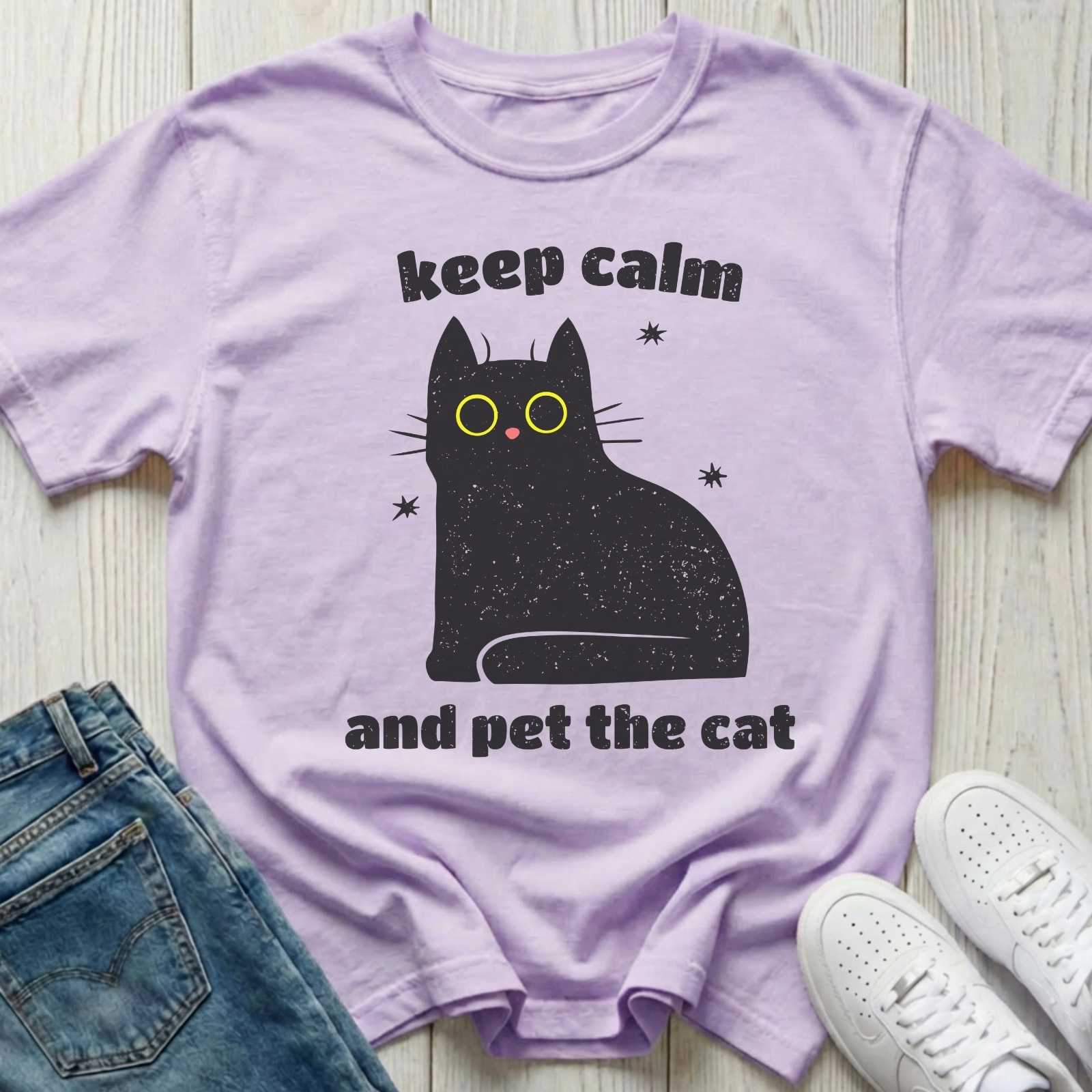 Keep Calm and Pet the Cat T-shirt