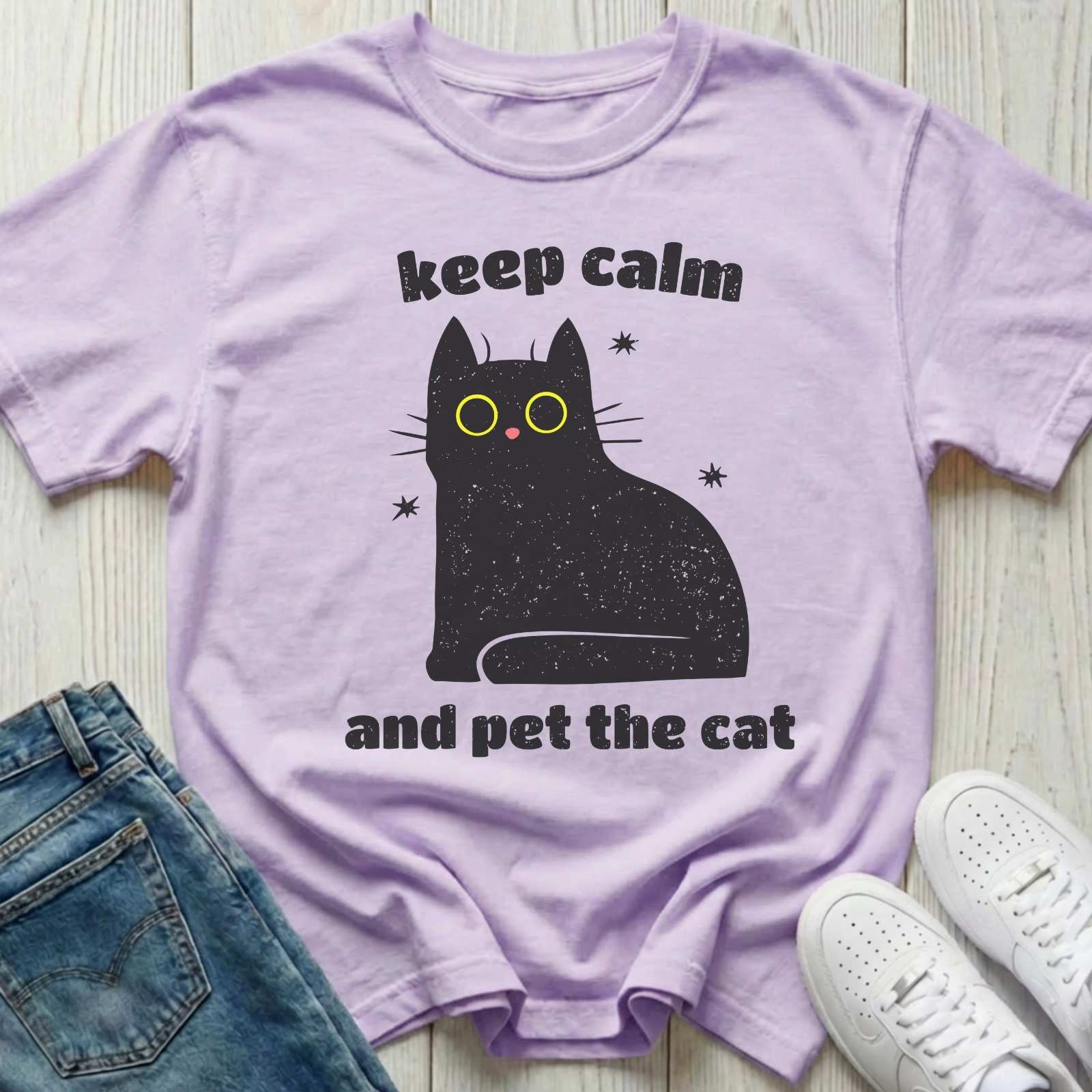 Keep Calm and Pet the Cat T-shirt