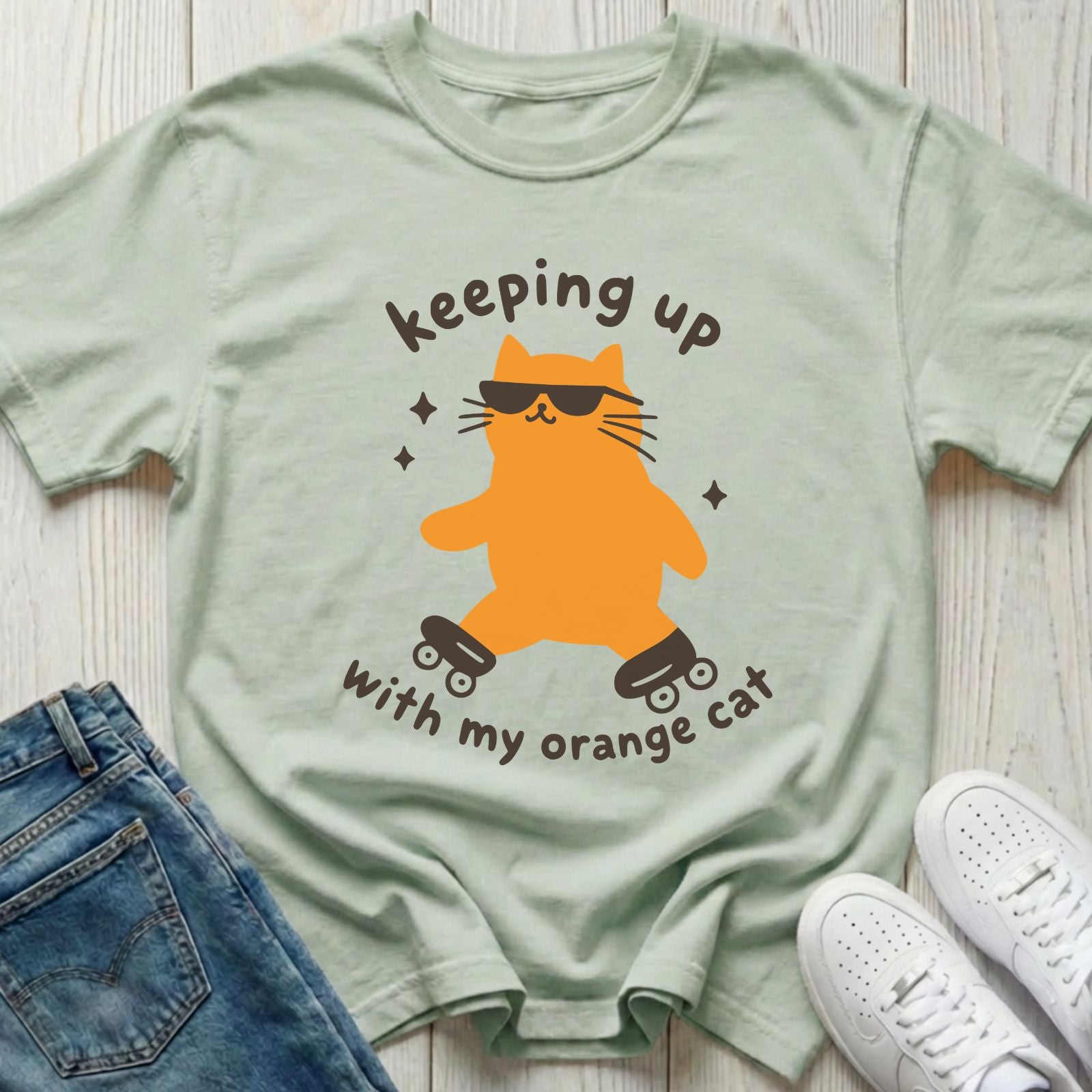 Keeping Up with My Orange Cat T-shirt