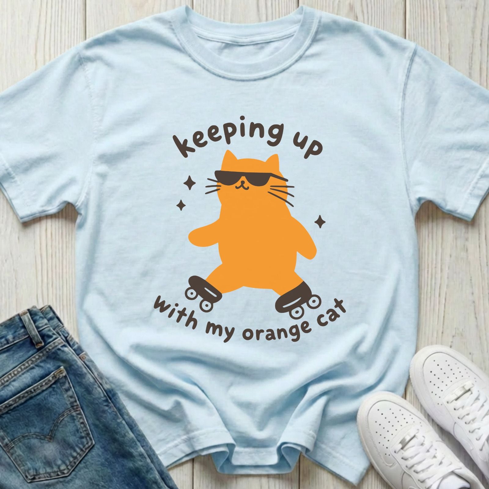 Keeping Up with My Orange Cat T-shirt