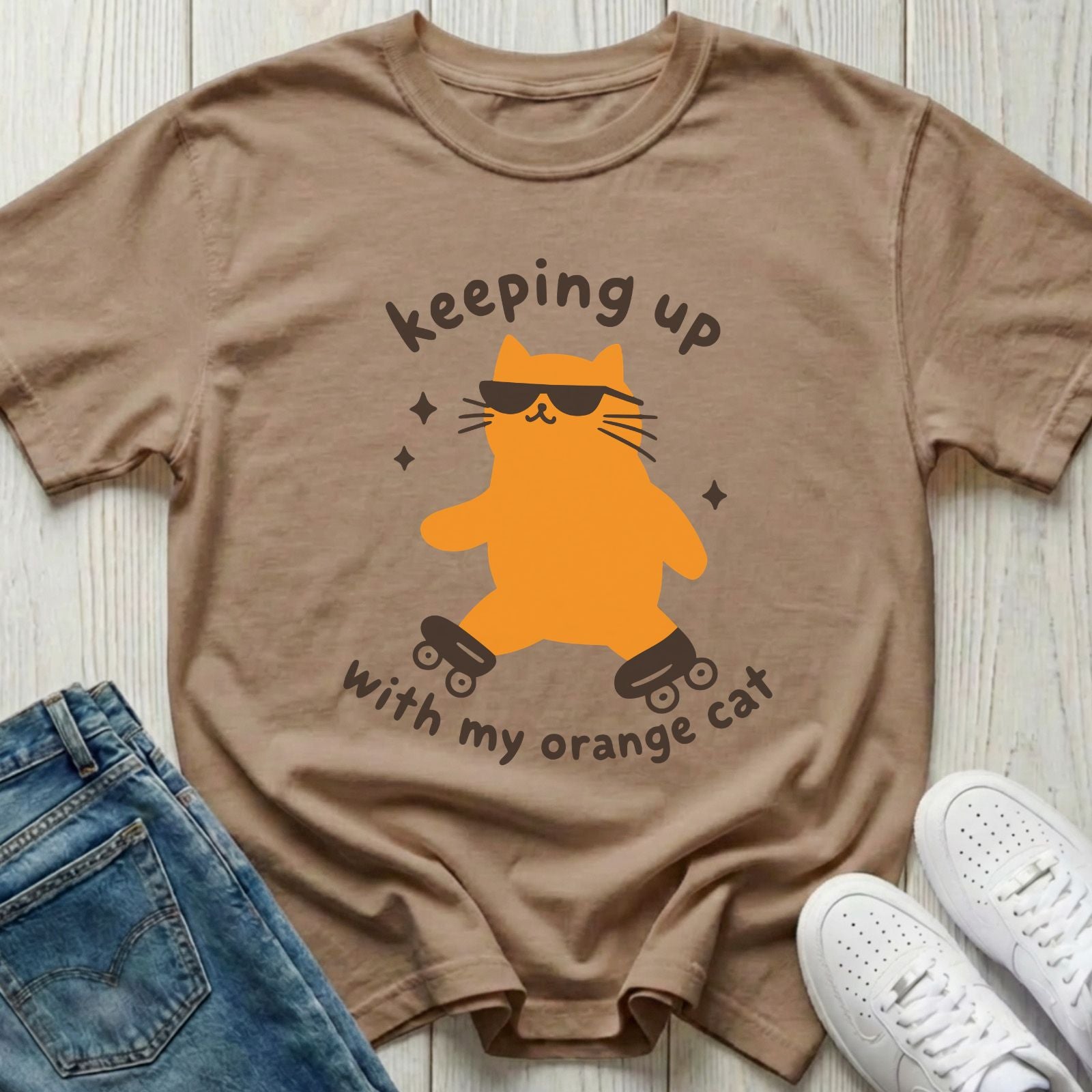 Keeping Up with My Orange Cat T-shirt