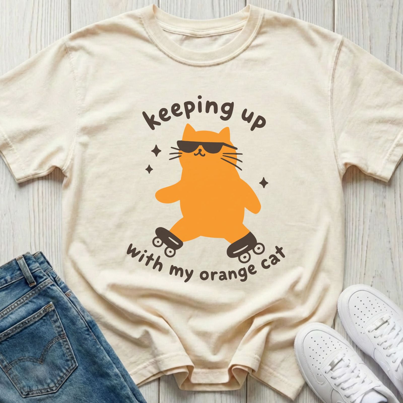 Keeping Up with My Orange Cat T-shirt