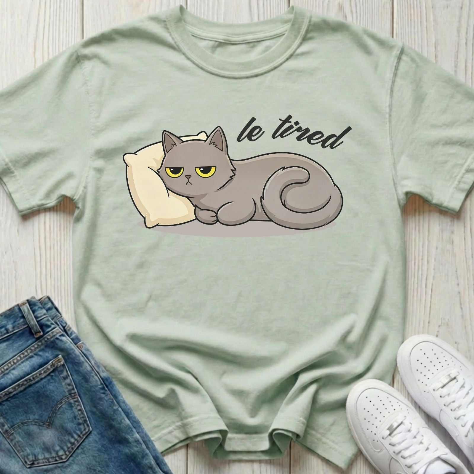 Le Tired Cat T-shirt