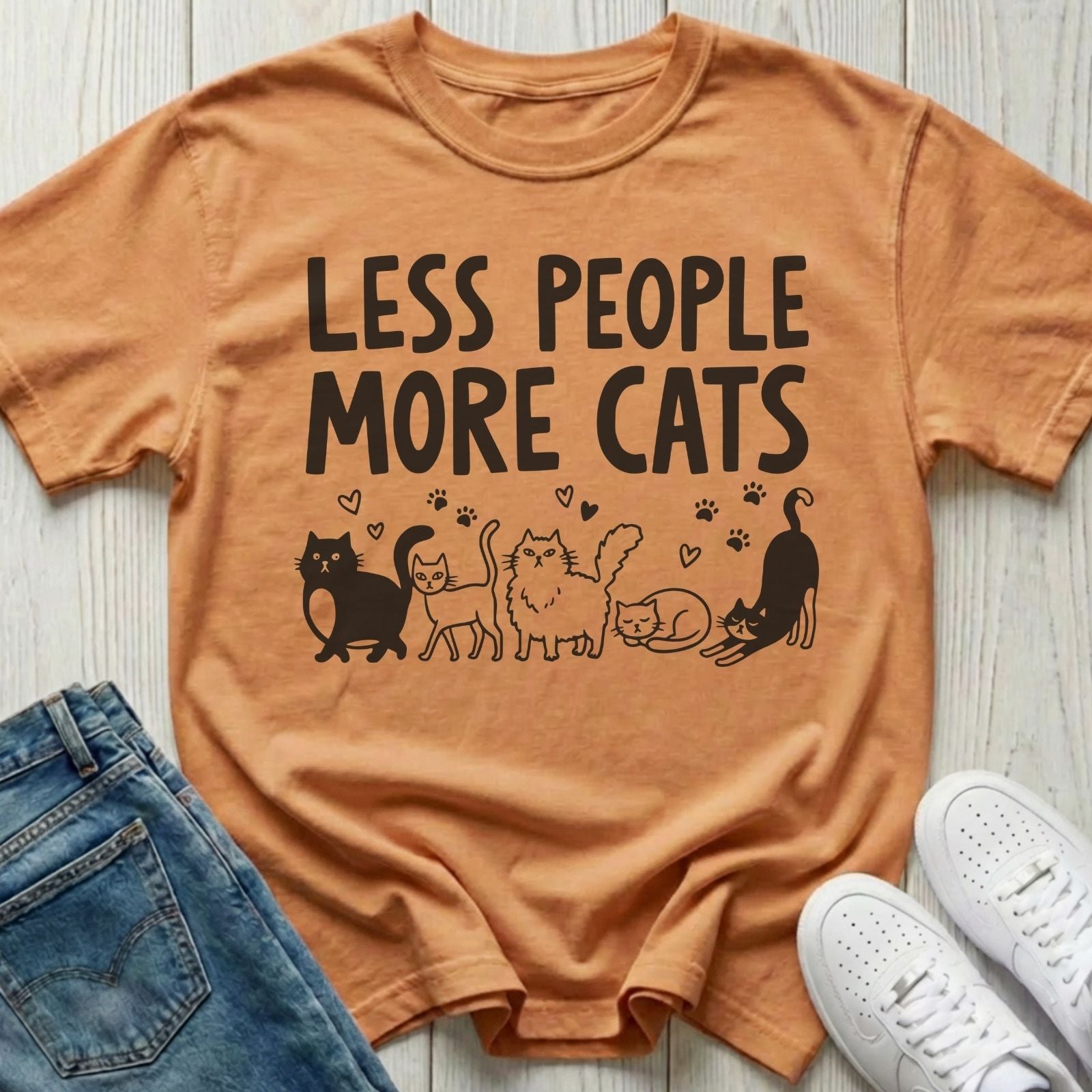 Less People More Cats T-shirt