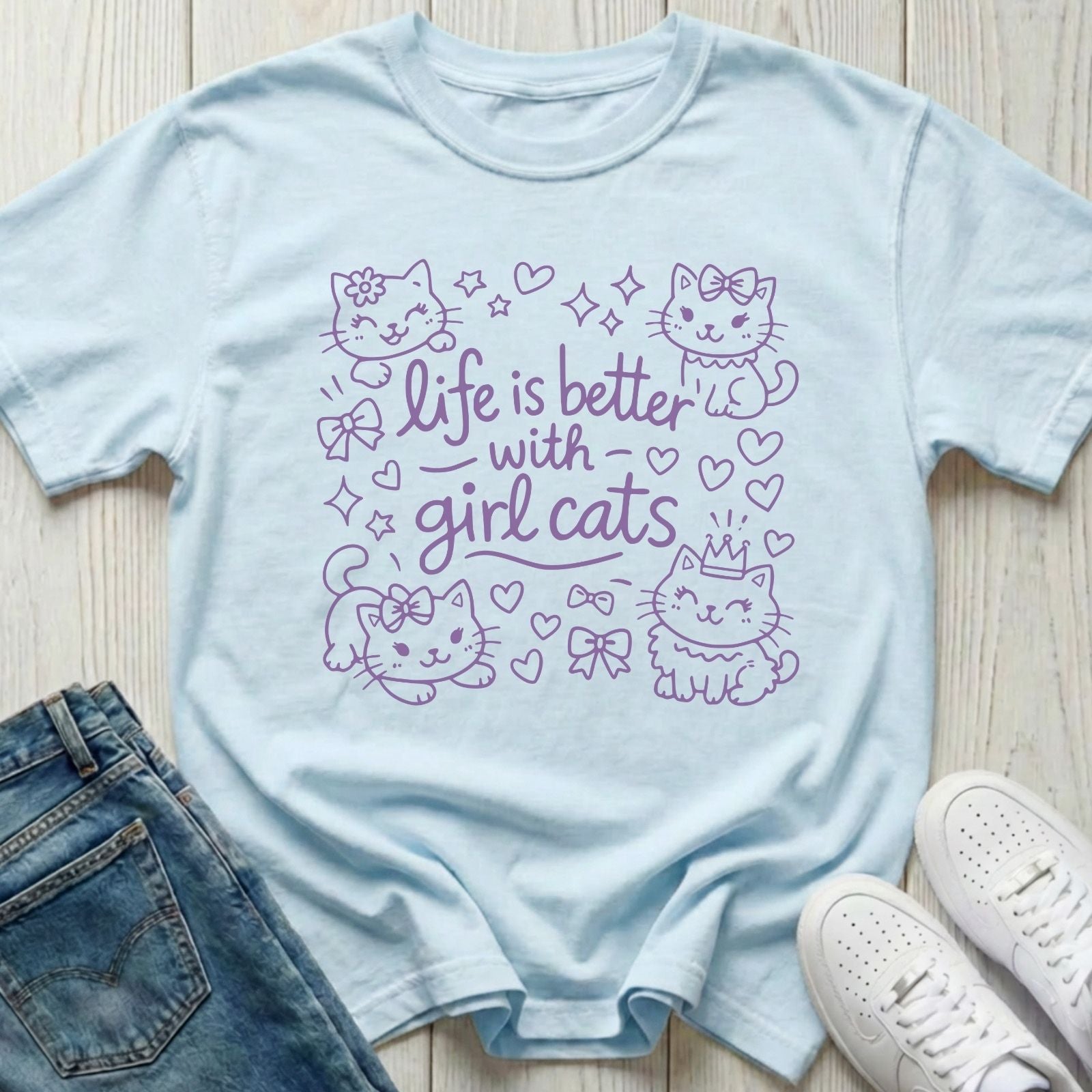 Life Is Better with Girl Cats T-shirt