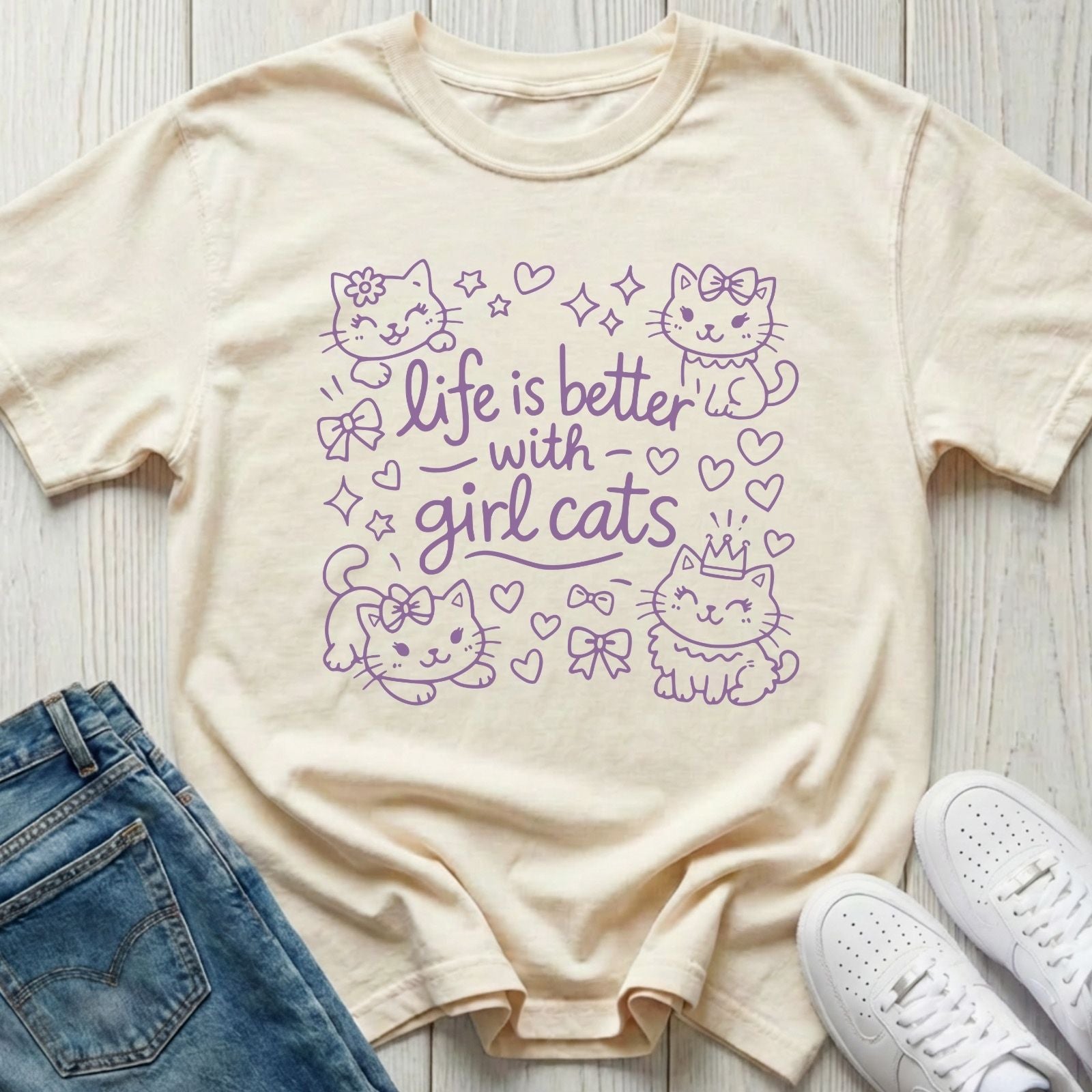 Life Is Better with Girl Cats T-shirt