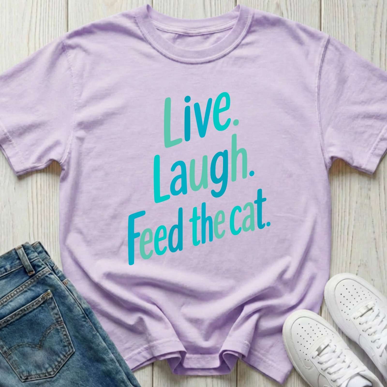 Live Laugh Feed the Cat T-shirt