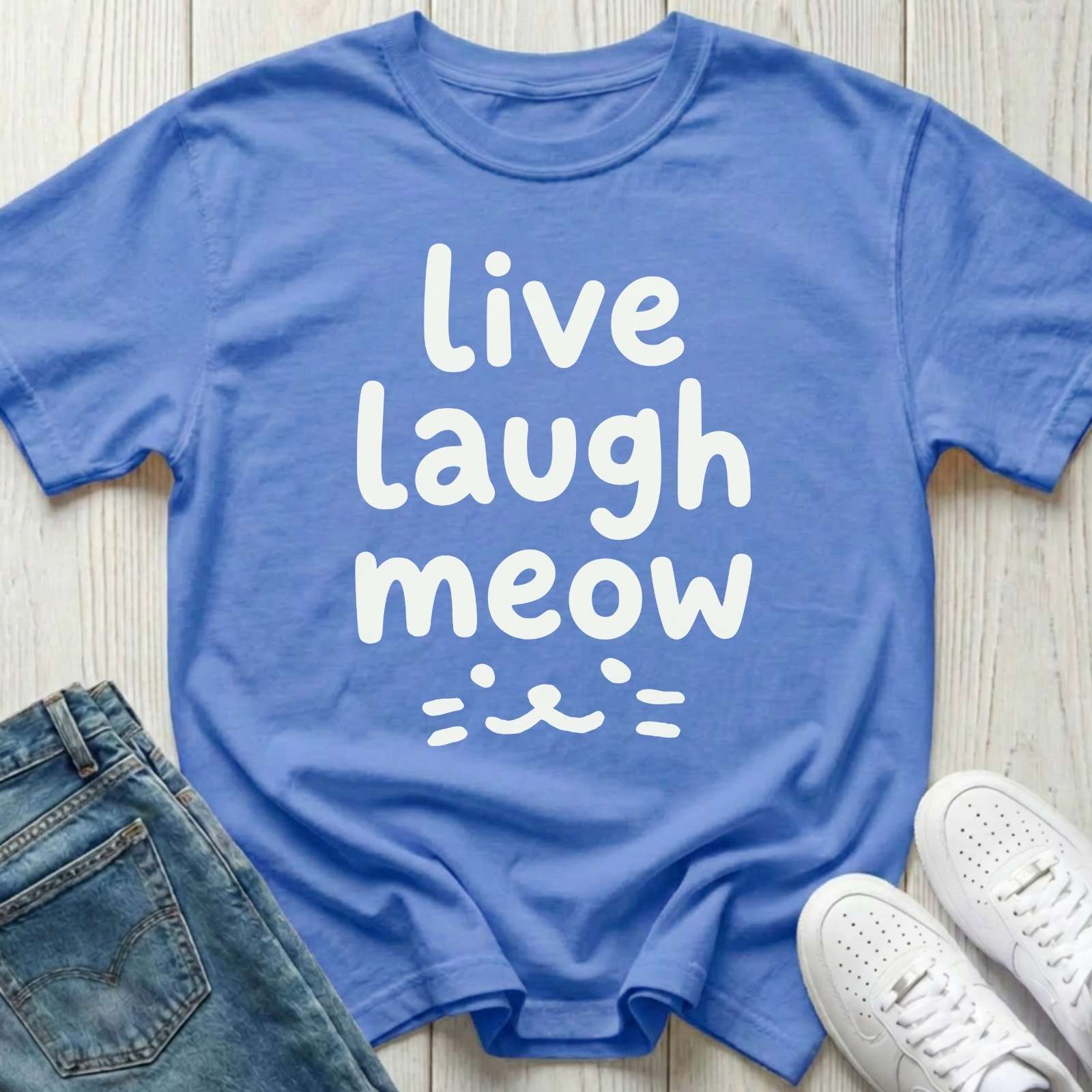 Live Laugh Meow T-shirt