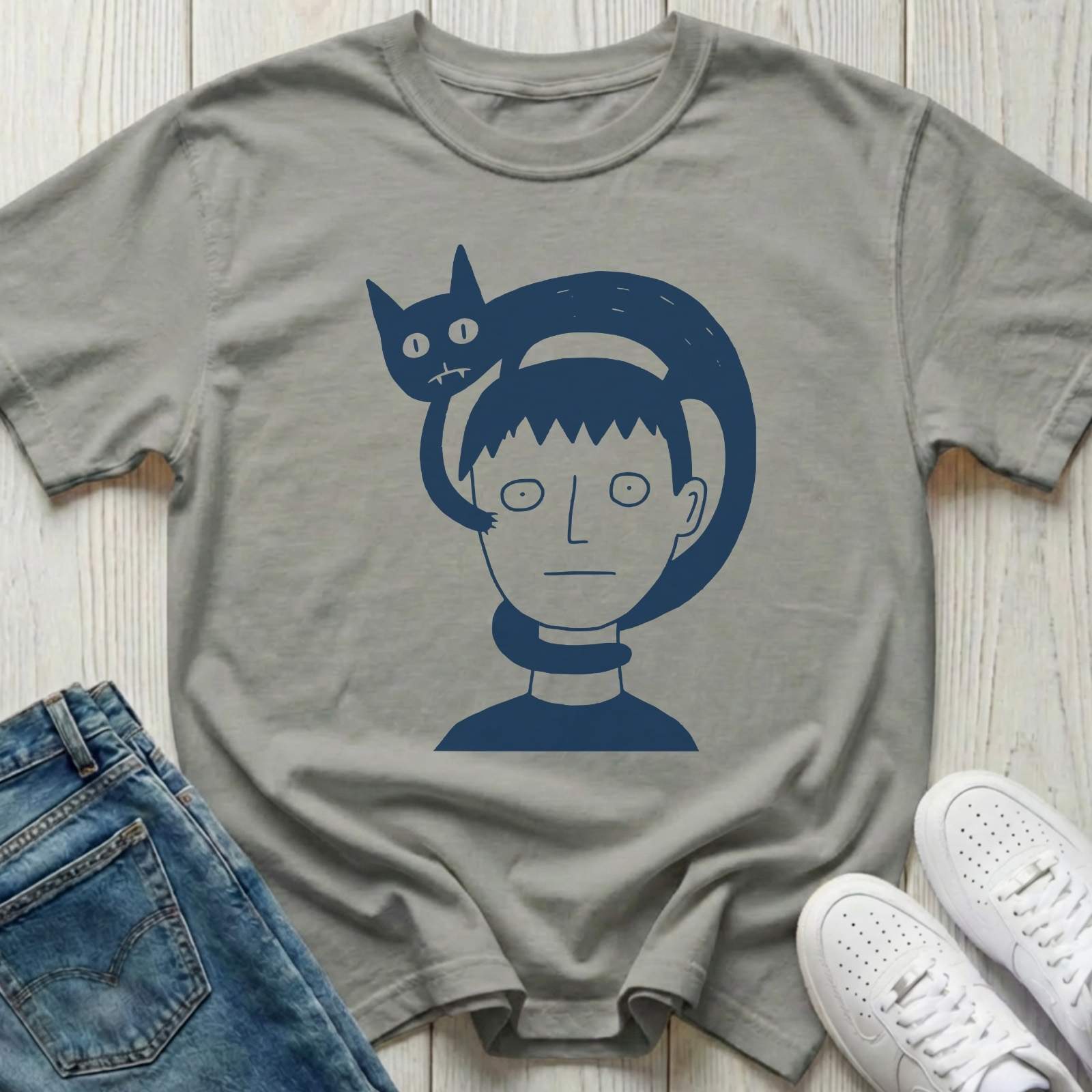 Lives Rent Free Cat T-shirt