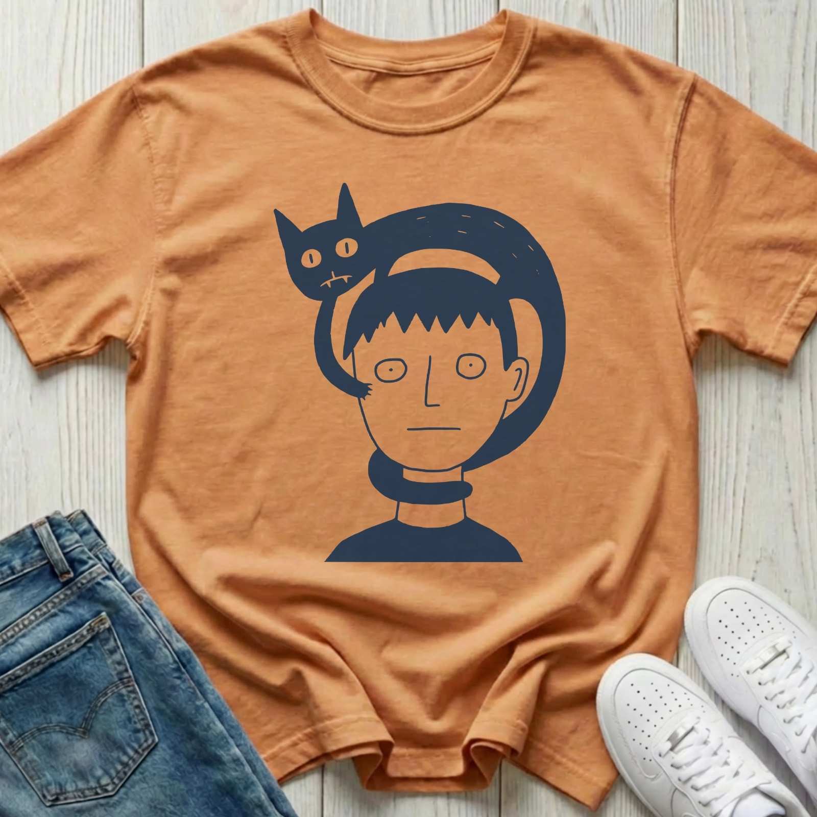 Lives Rent Free Cat T-shirt