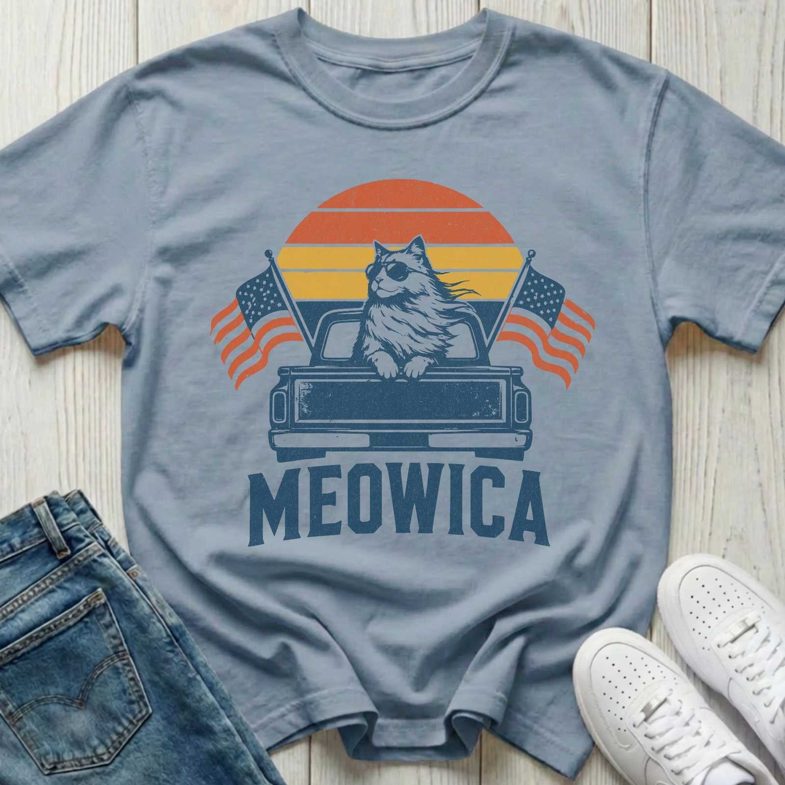 Meowica Patriotic Cat T-shirt