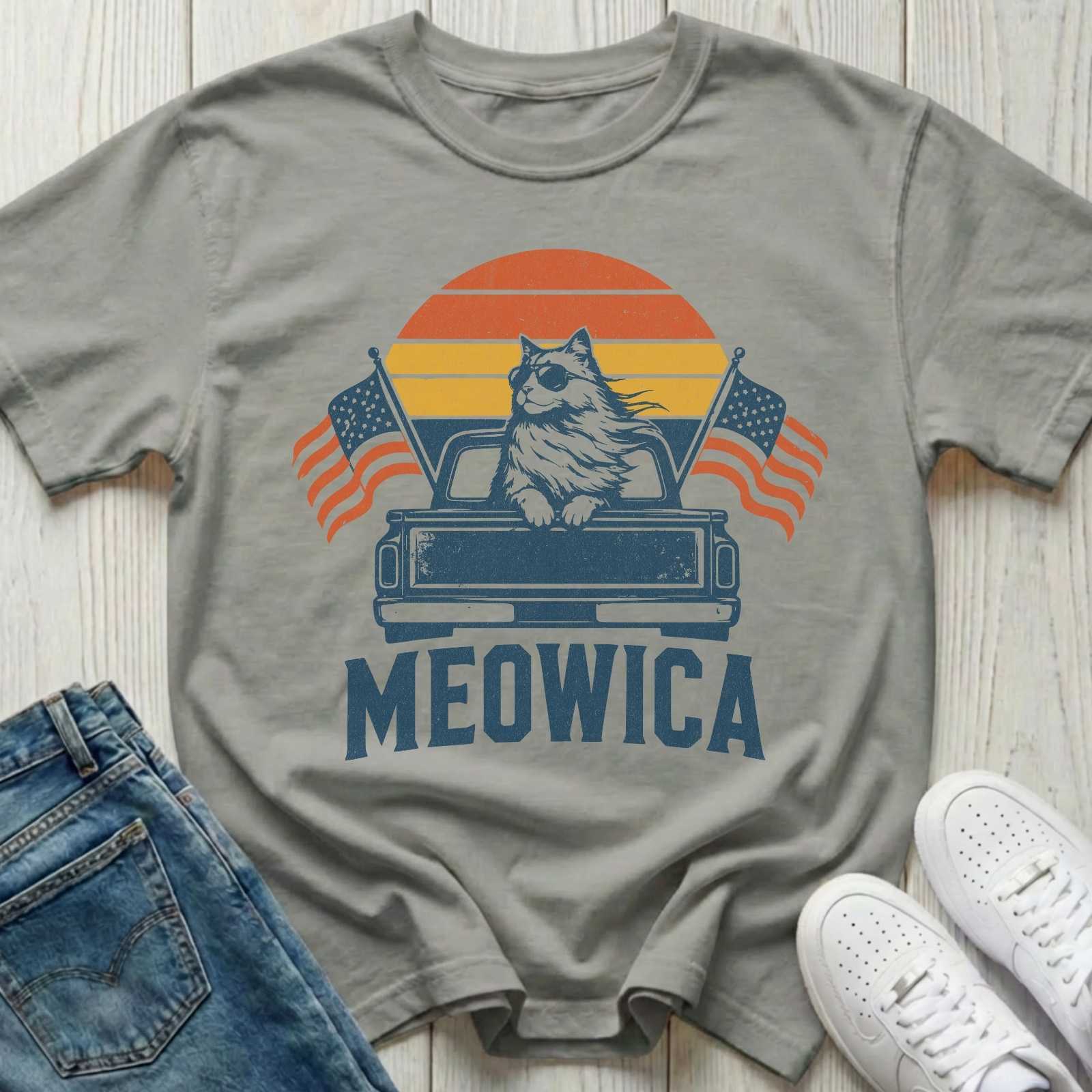 Meowica Patriotic Cat T-shirt