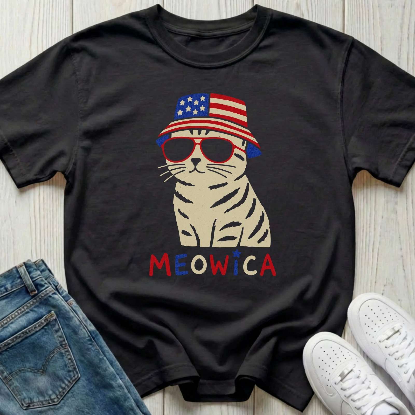 Meowica Tabby Cat T-shirt