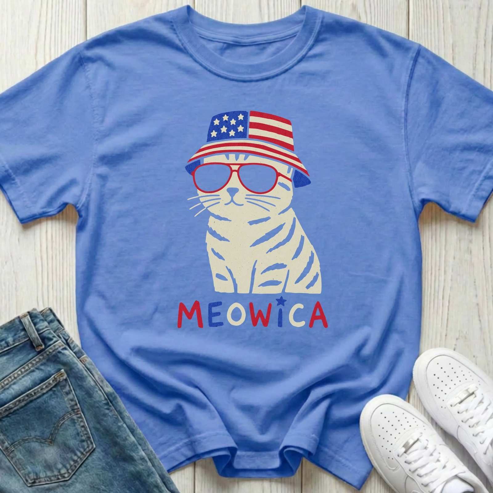 Meowica Tabby Cat T-shirt