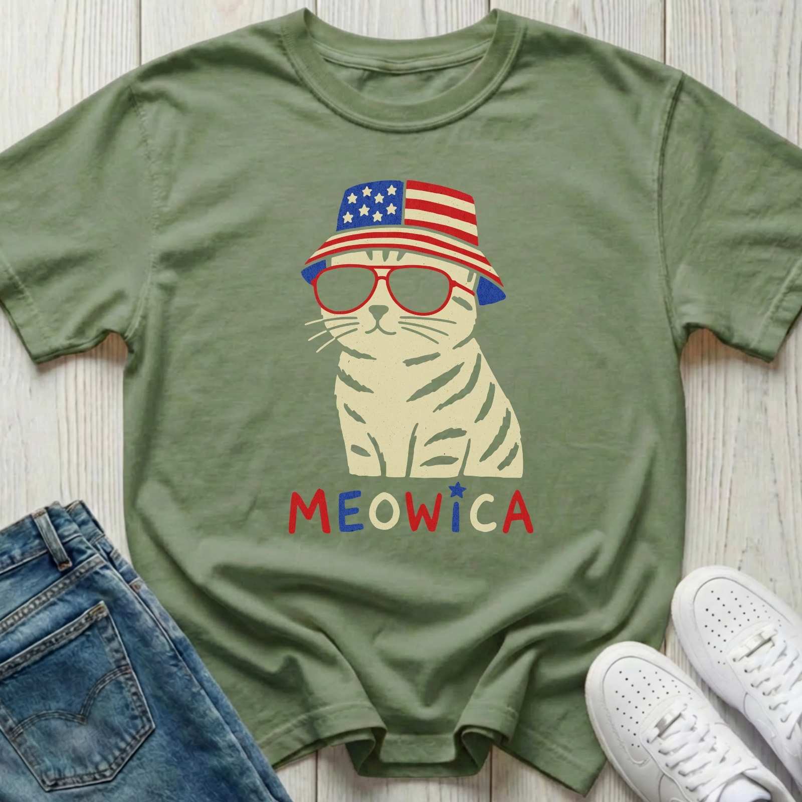 Meowica Tabby Cat T-shirt
