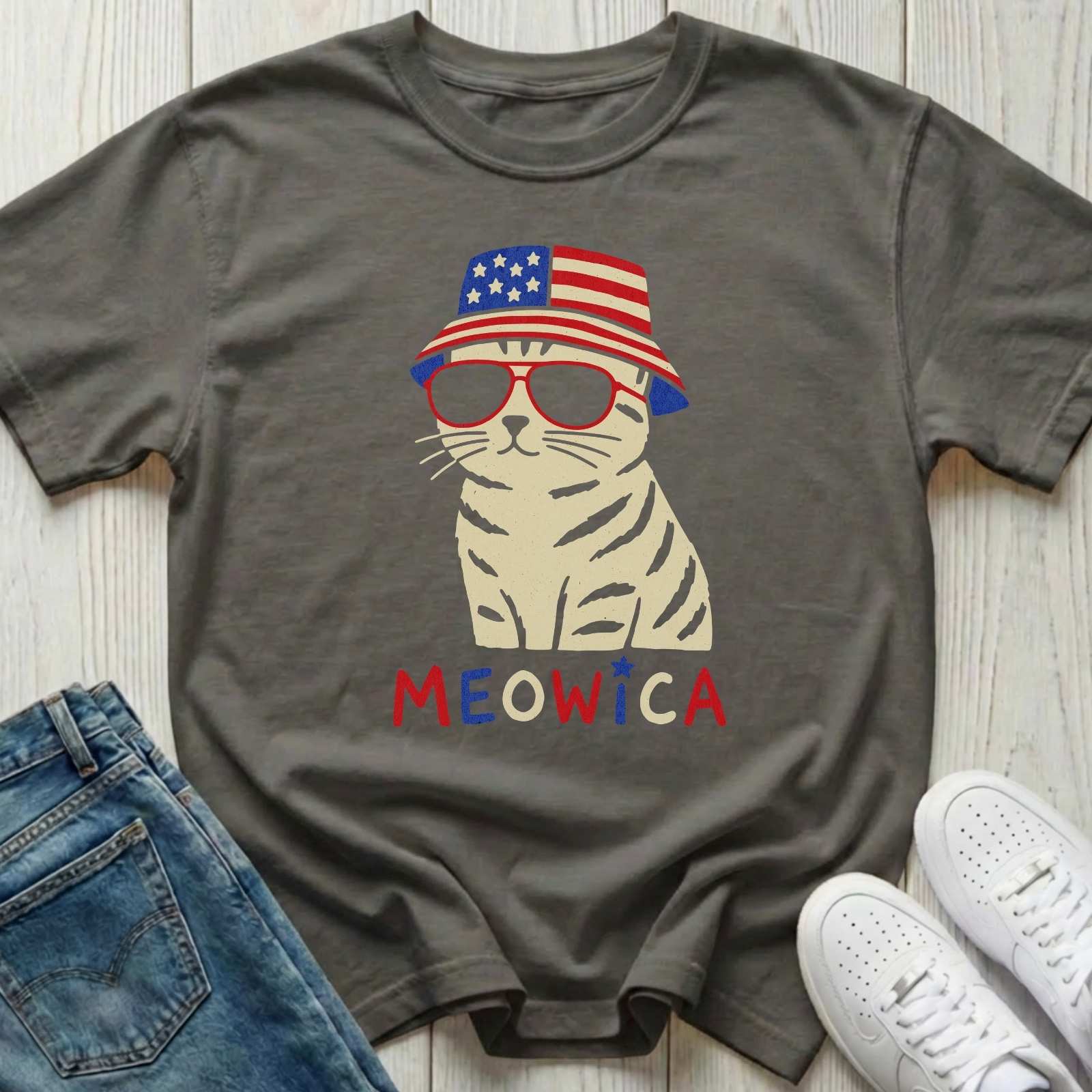 Meowica Tabby Cat T-shirt