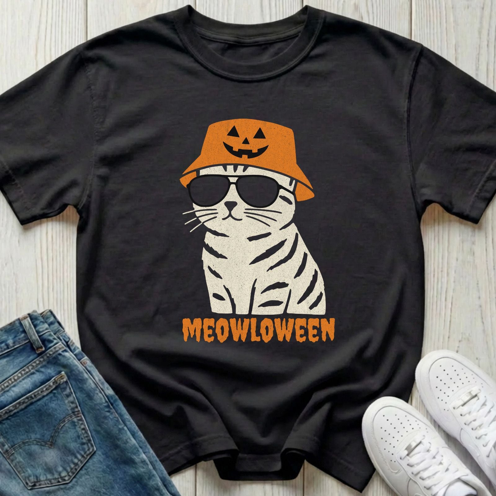 Meowloween Cat T-shirt