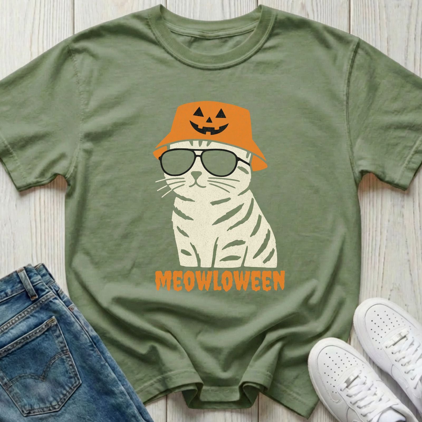 Meowloween Cat T-shirt