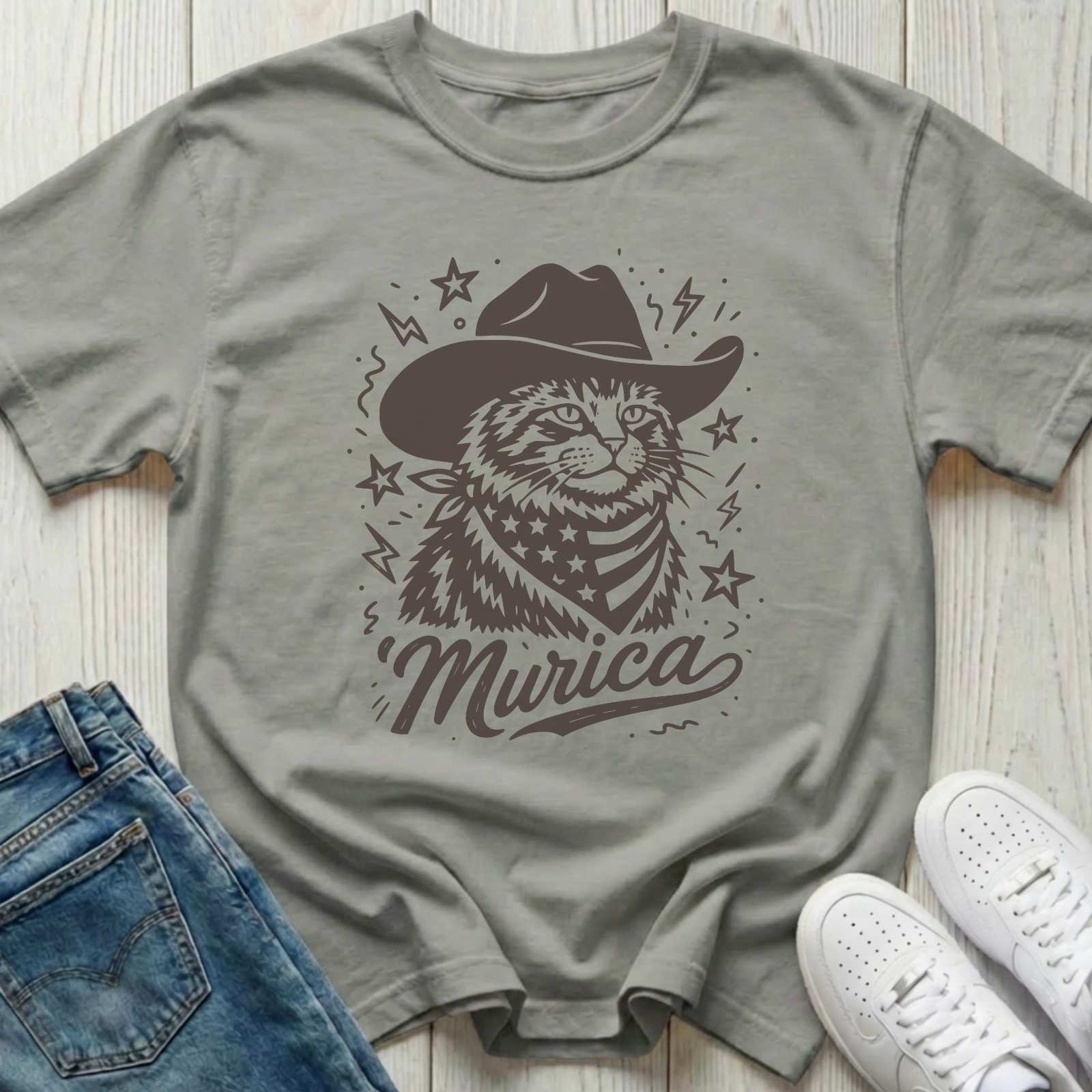'Murica Cowboy Cat T-shirt