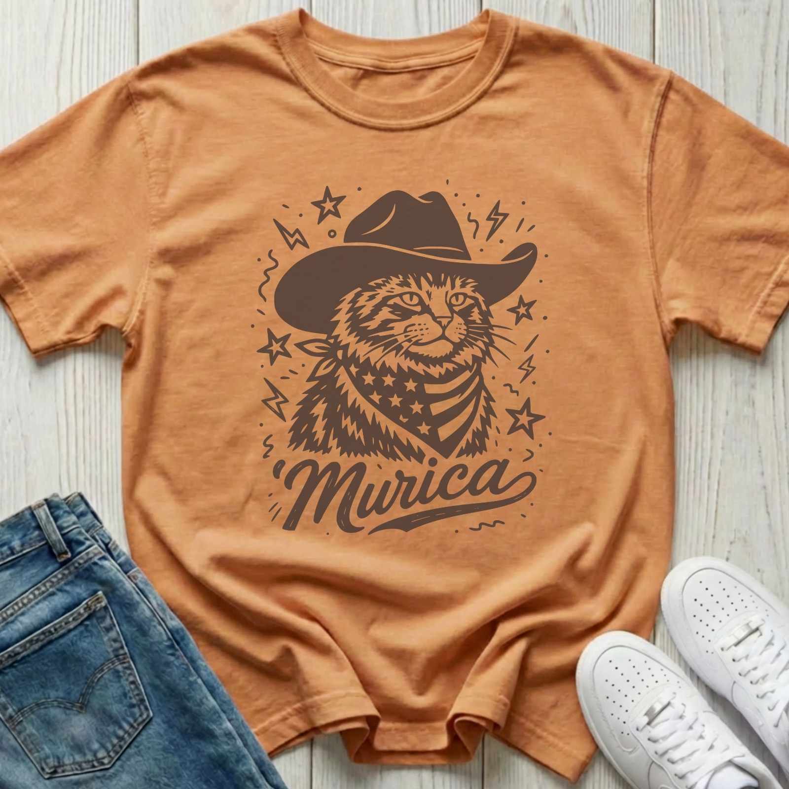 'Murica Cowboy Cat T-shirt