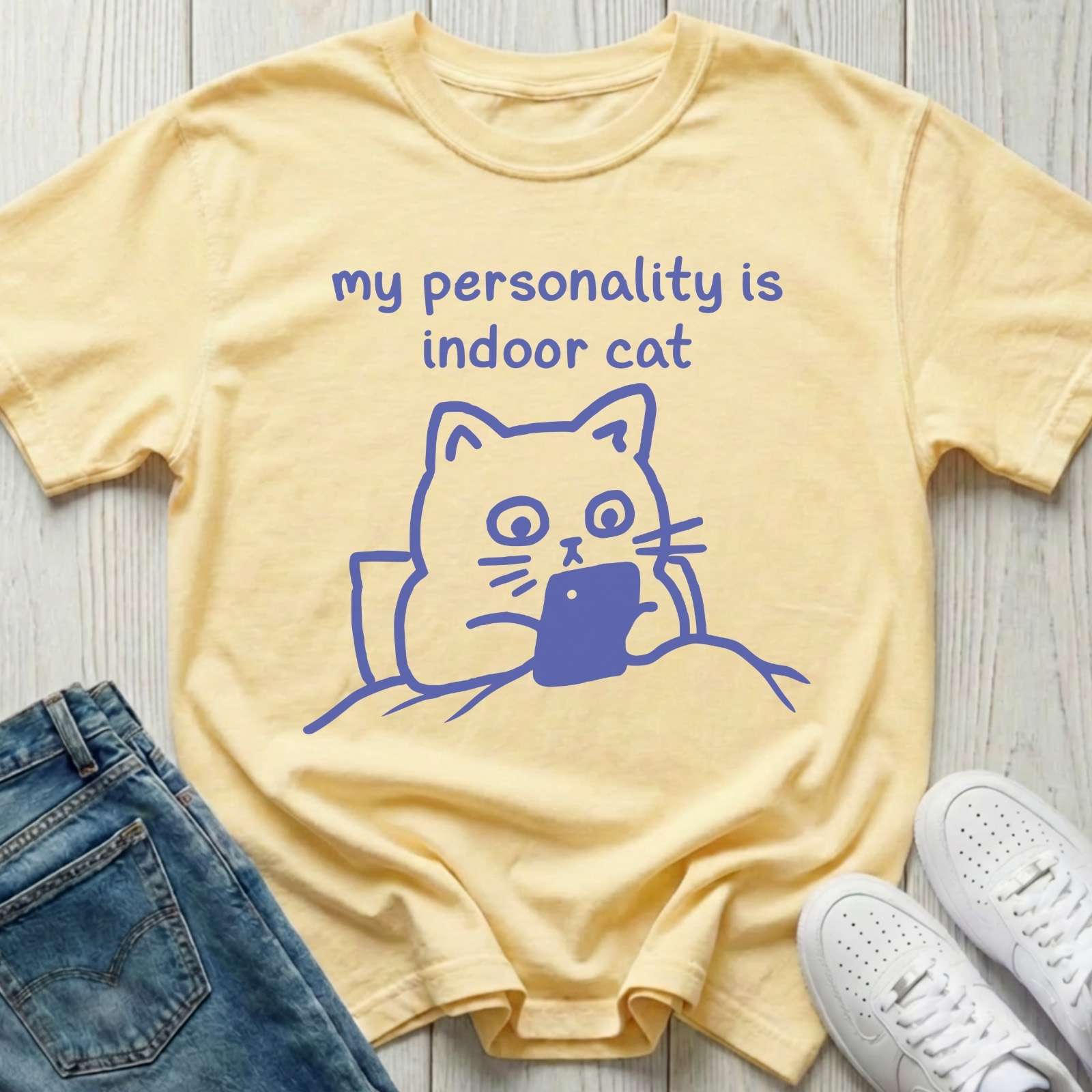 My Personality Is Indoor Cat T-shirt