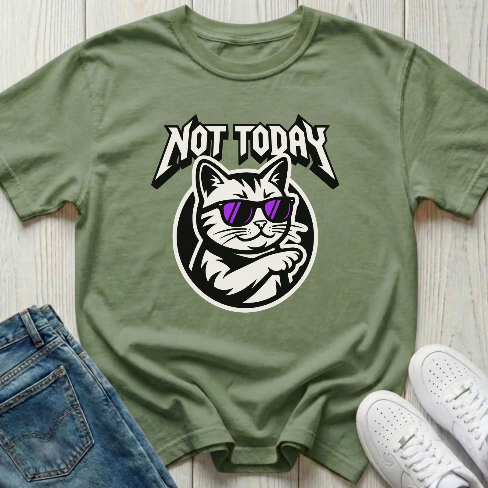 Not Today Cat T-shirt