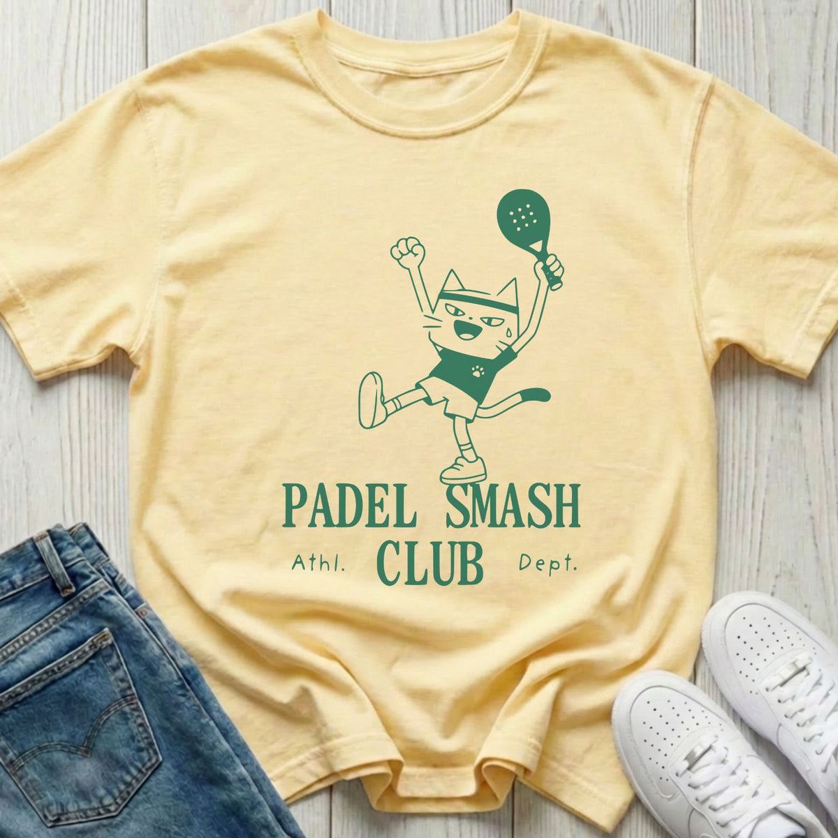 Padel Smash Club Cat T-shirt
