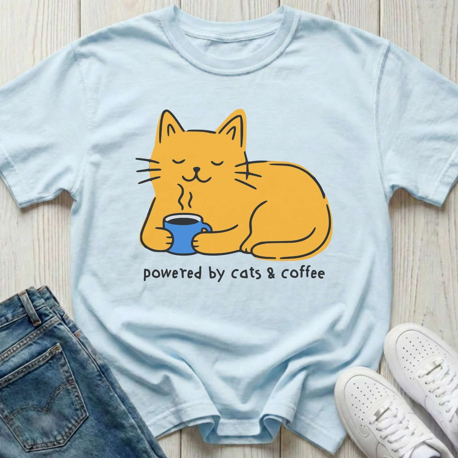 Powered by Cats & Coffee T-shirt